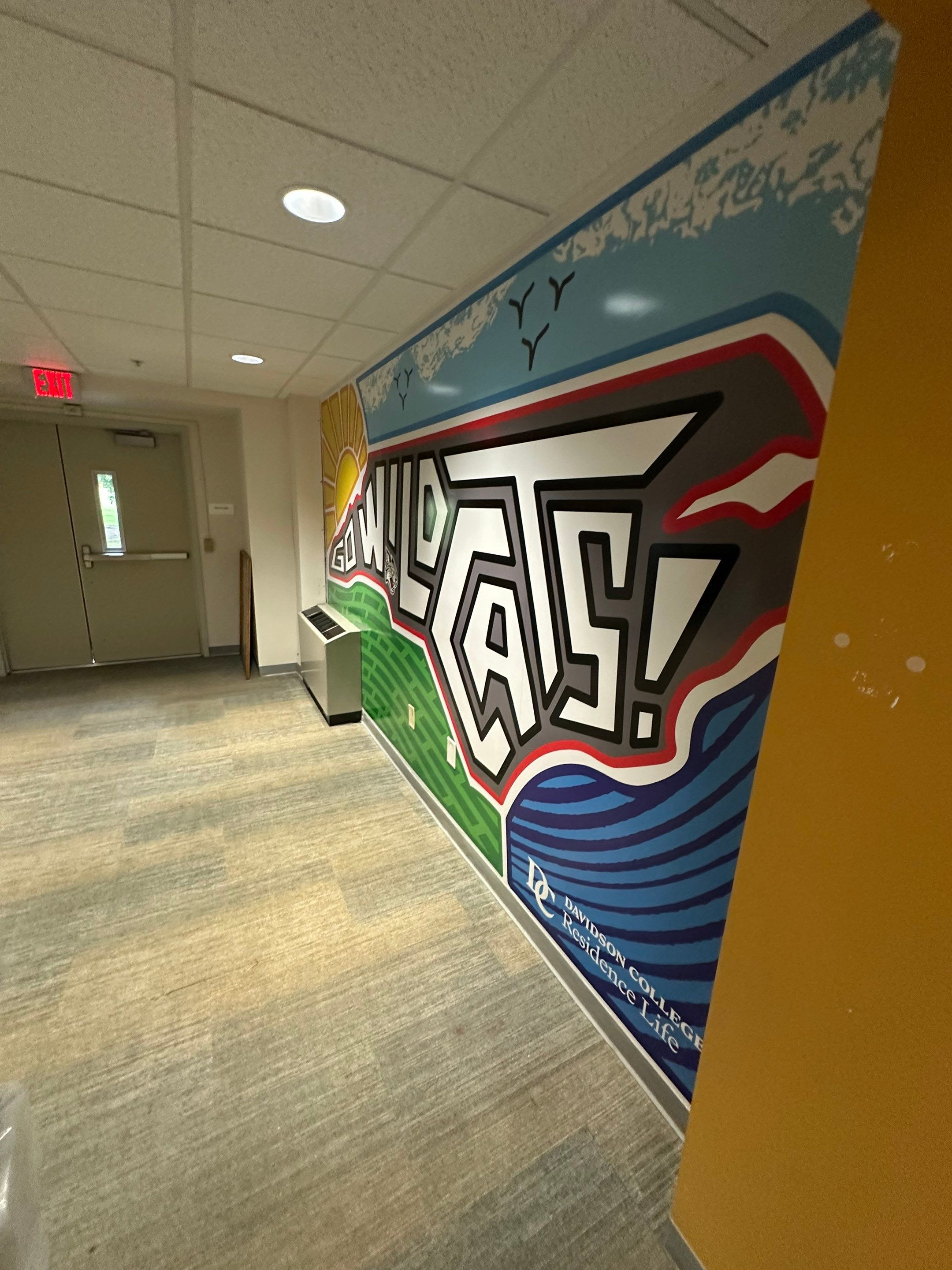 Davidson College - Interior Wall Graphic Installation by QC Signs and Graphics