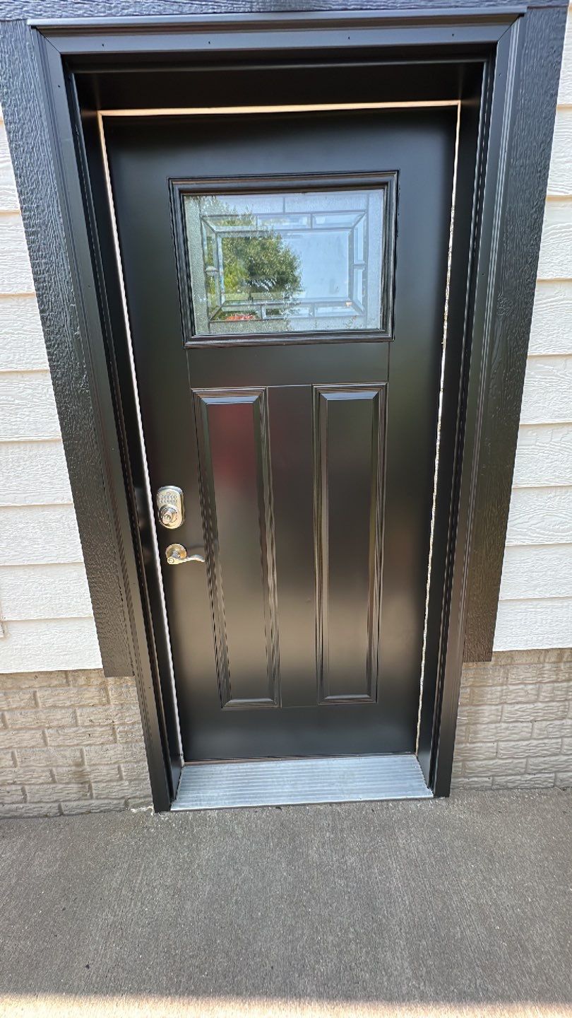 Repaint of exterior doors by Cutting edge painting 