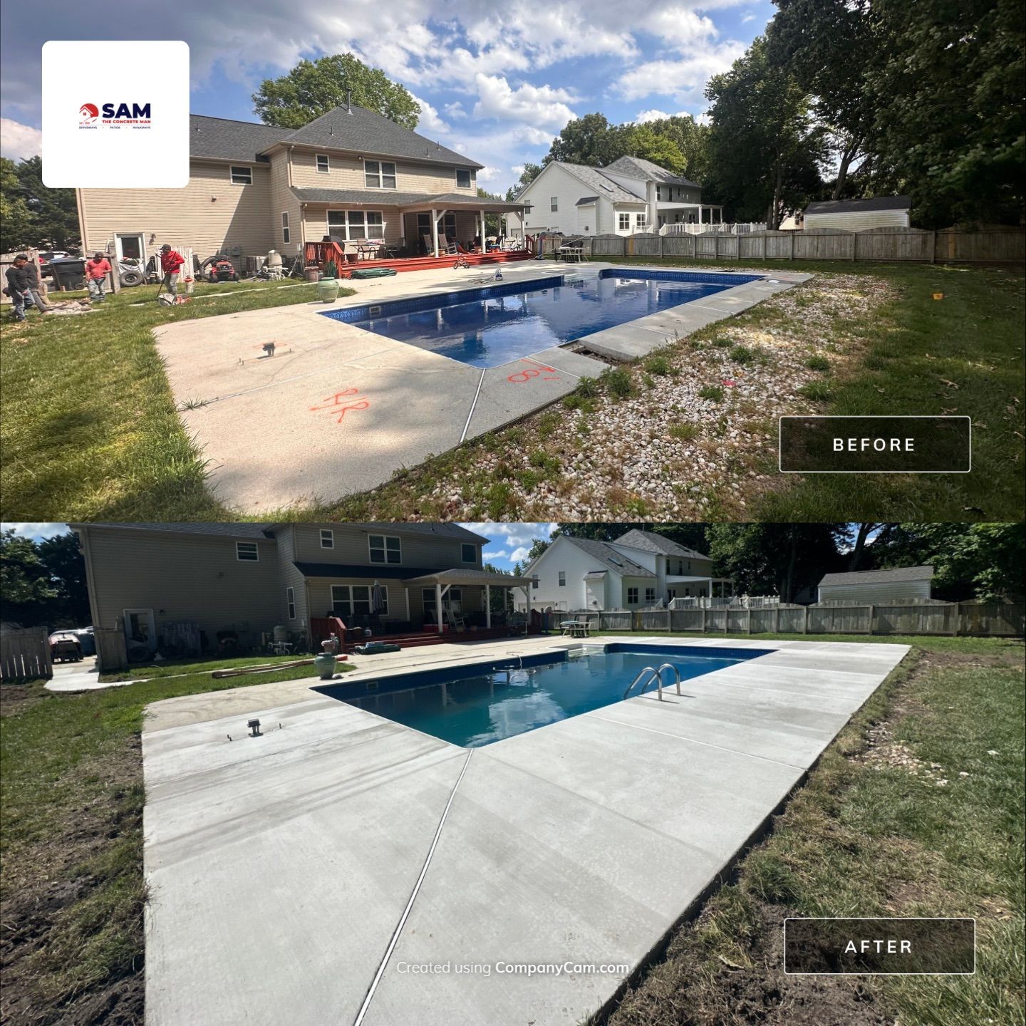 Project in Virginia Beach by Sam The Concrete Man Virginia Beach