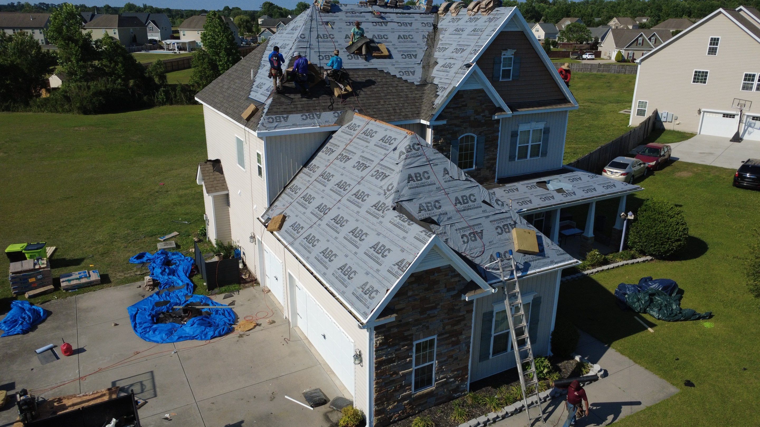 Roof Replacement in Jacksonville, NC using Landmark Weathered Wood by RGR Construction and Roofing, LLC