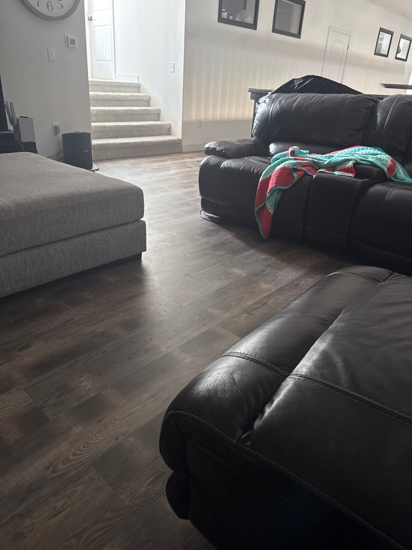Living Room Interior Remodel with Wood-Look Plank Flooring in Scottsbluff by CompanyCam Sales Demo