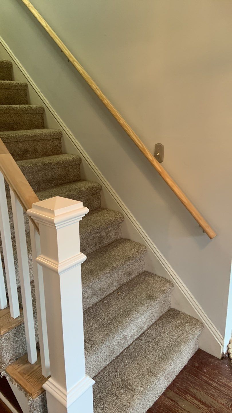 Interior Handrail Replacement using Newel Post & Handrails by A1 NERDY HOMES LLC