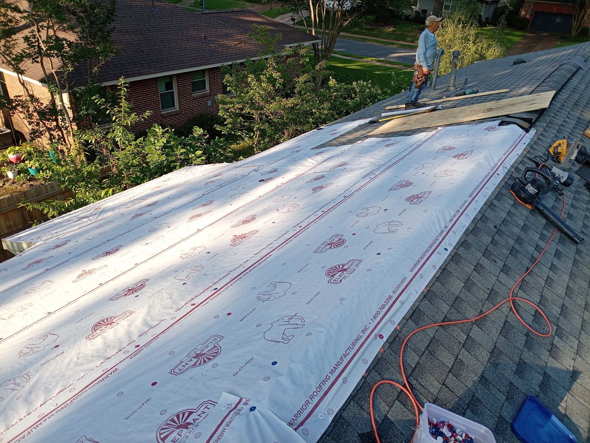 Tree Damage Restoration and Asphalt Shingle Roof Replacement in Memphis by Revival Roofing Services