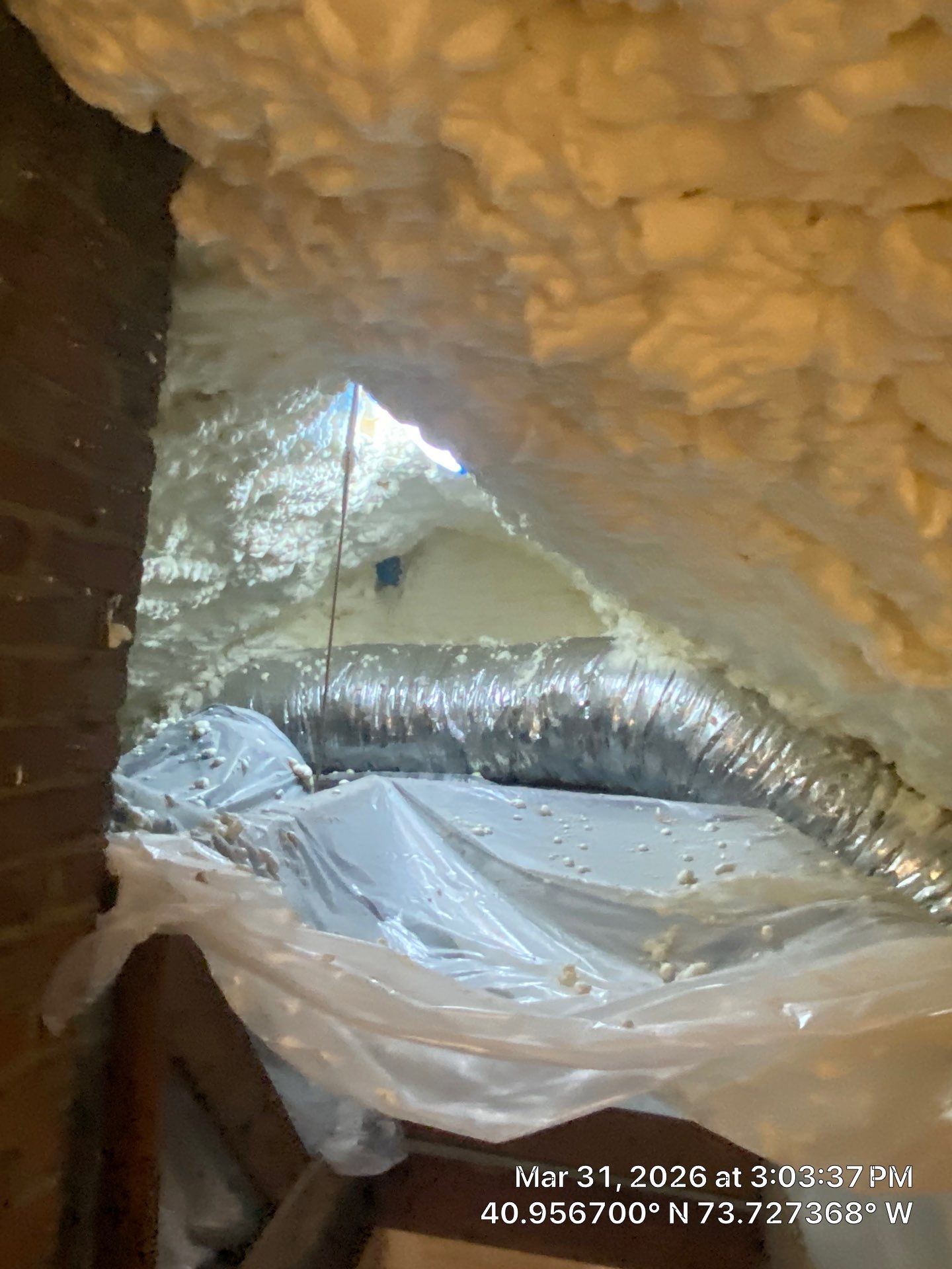 Attic Insulation using open cell spray foam by NYS Foam & Energy