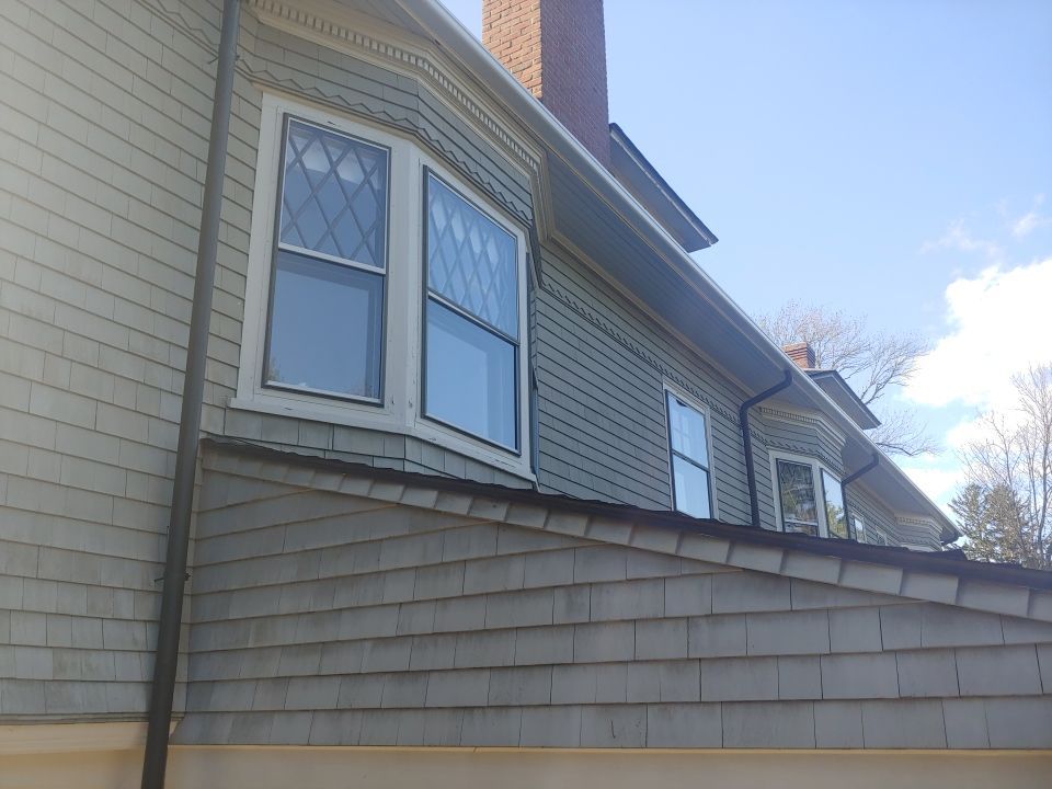Gutter Installation using 4x6 Fiberglass Gutter with Moulding by Gutter Pro Enterprises