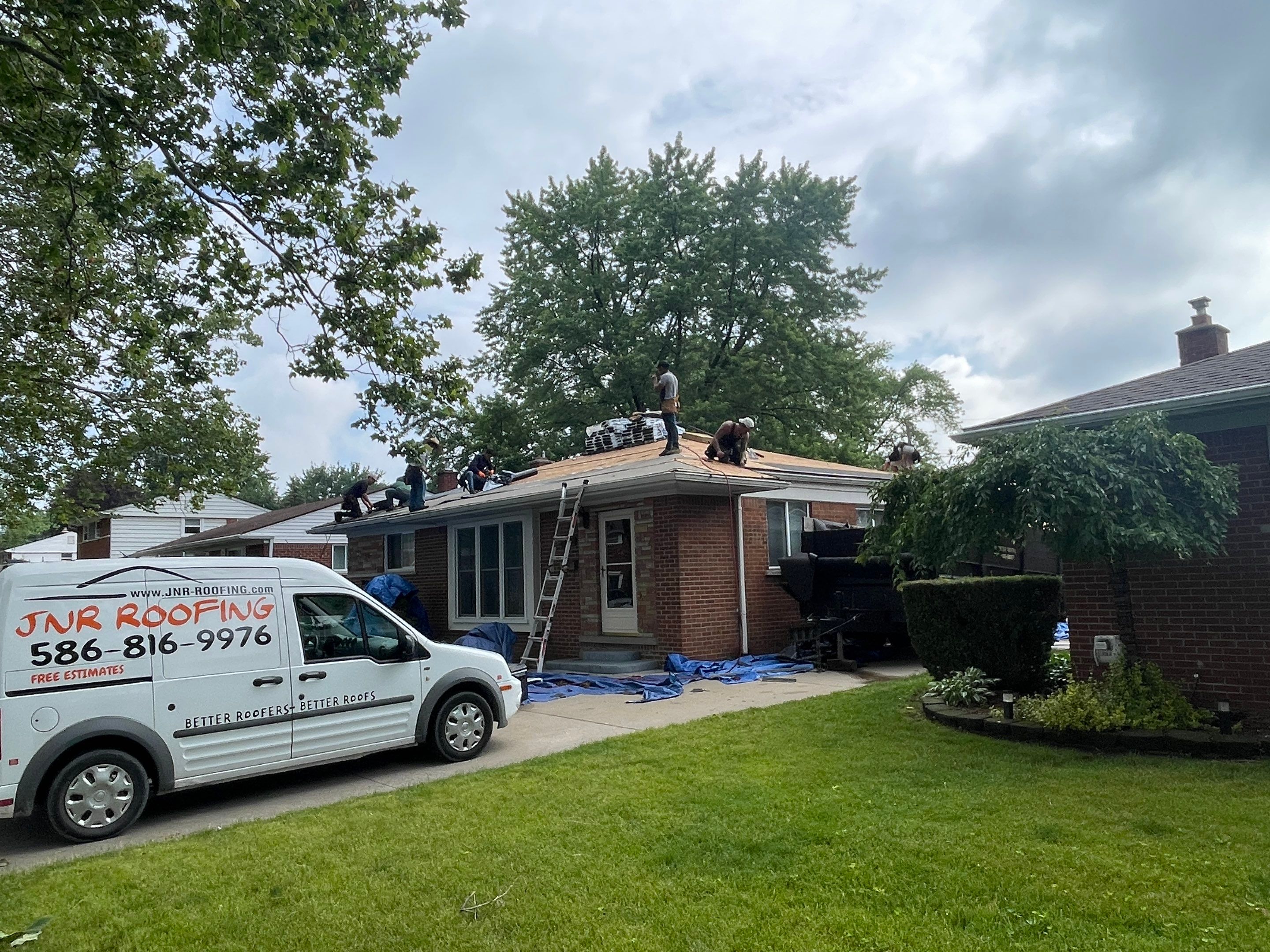 Residential Roofing Installation using IKO Dual Brown by JNR Roofing LLC