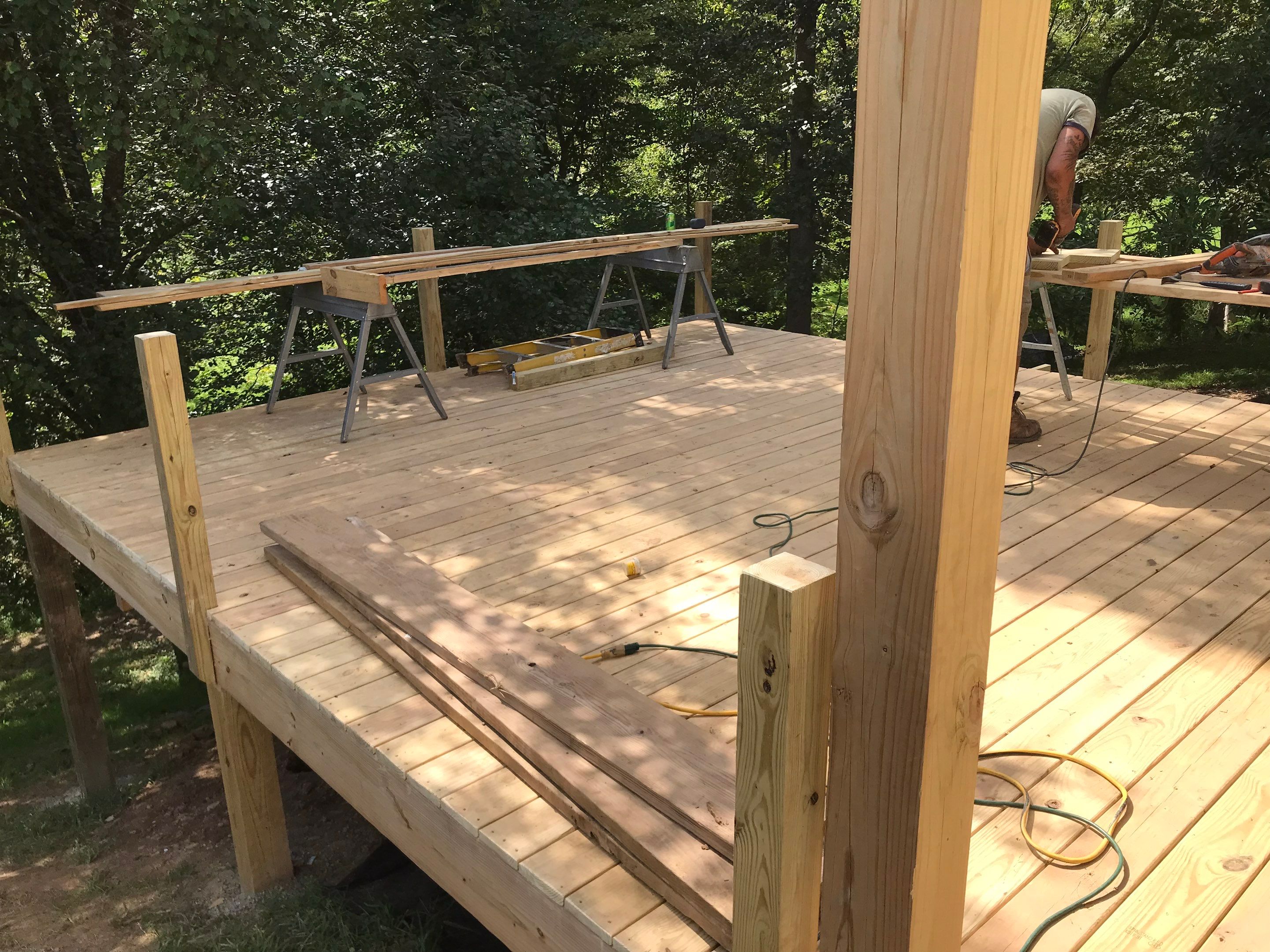 Deck Installation using Pressure Treated Lumber by Secure Construction Company Inc