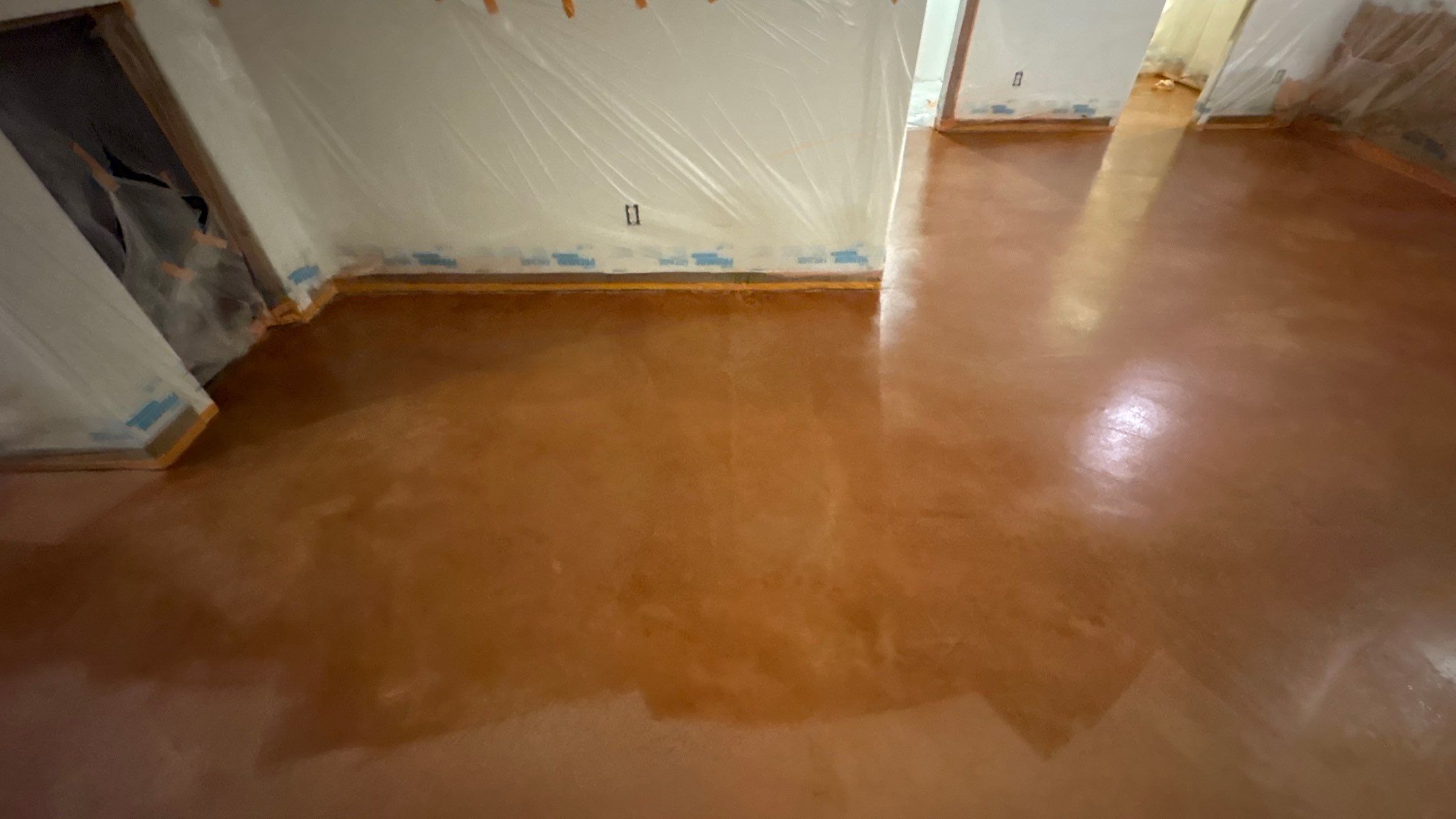 Basement Floor Remodel with Haven Reno KC by Big Red Decorative Concrete, LLC