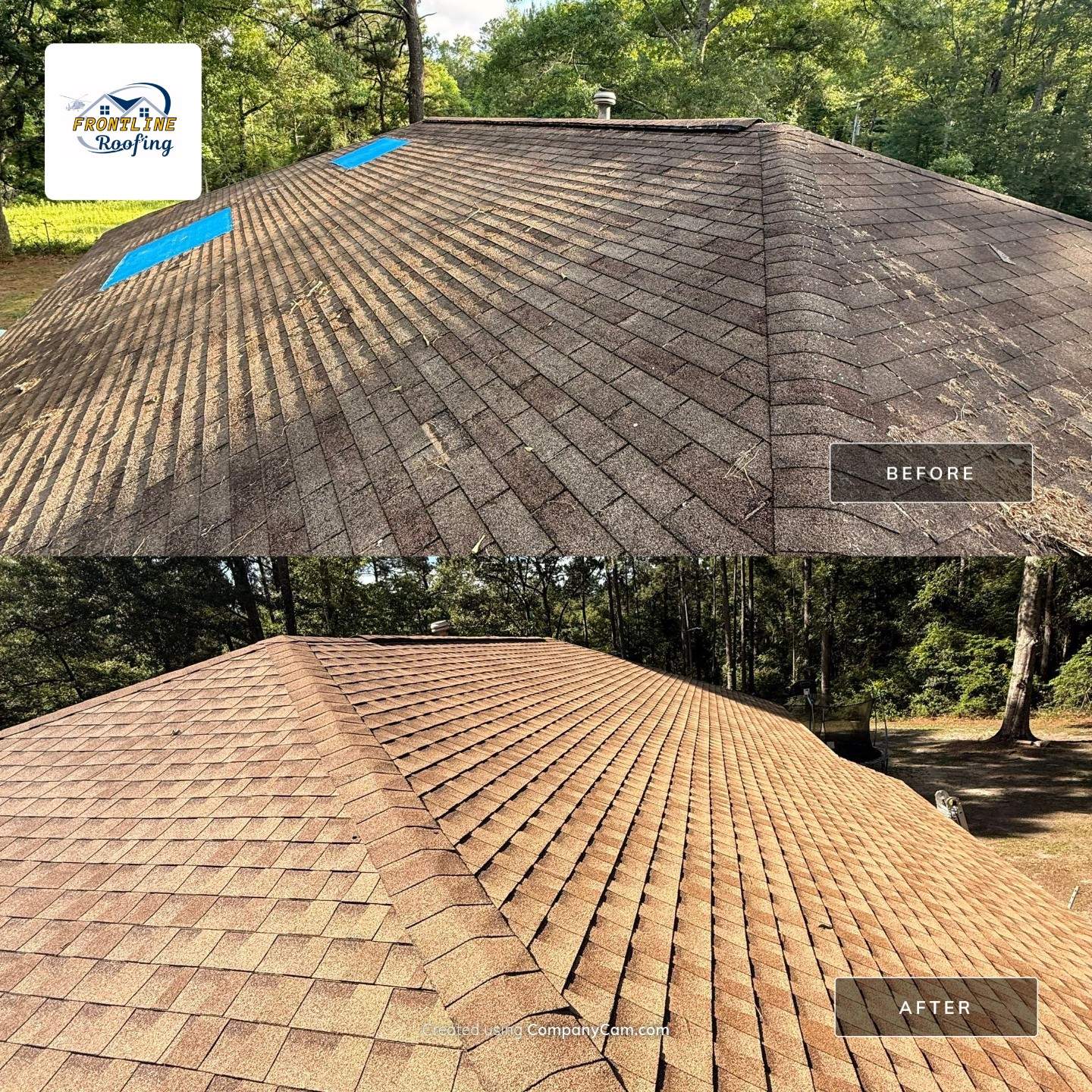 Architectural Shingle Roof Replacement for Poplarville Residential Home by Frontline Roofing