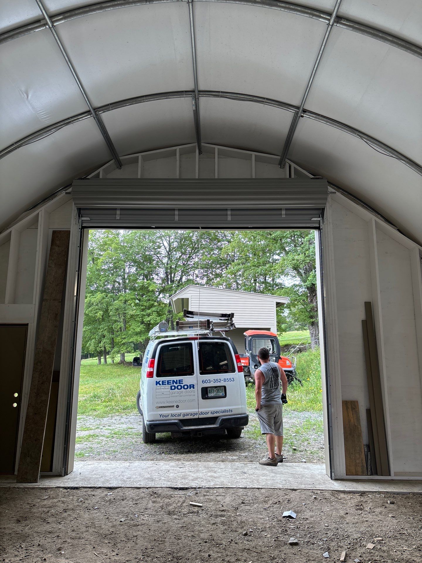 Door Installation using Tractrite Rollup Commercial Garage Door by Keene Door