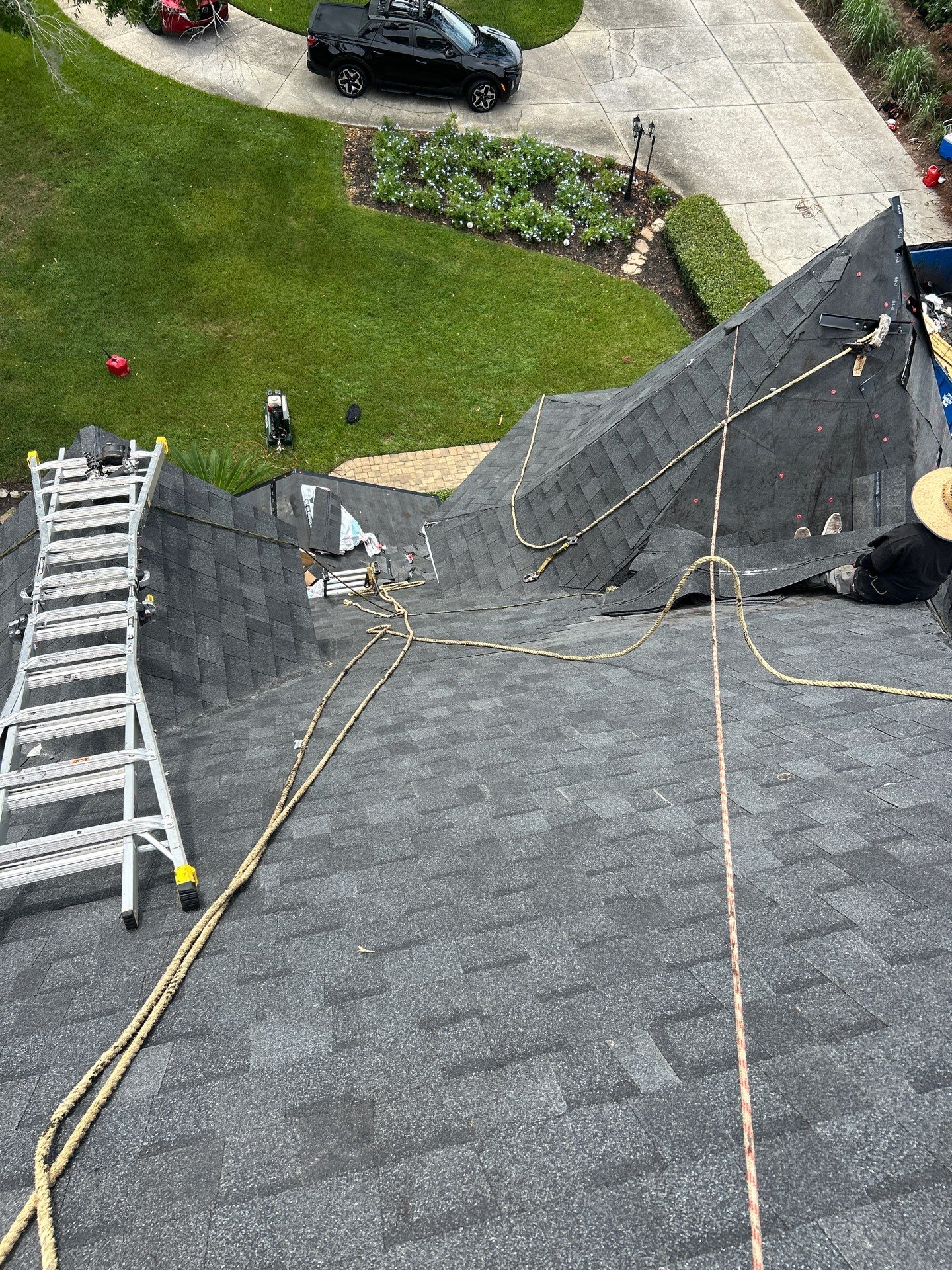 Residential Roofing Installation with Black Shadow Shingles in Clermont by Pinnacle Roofing Group