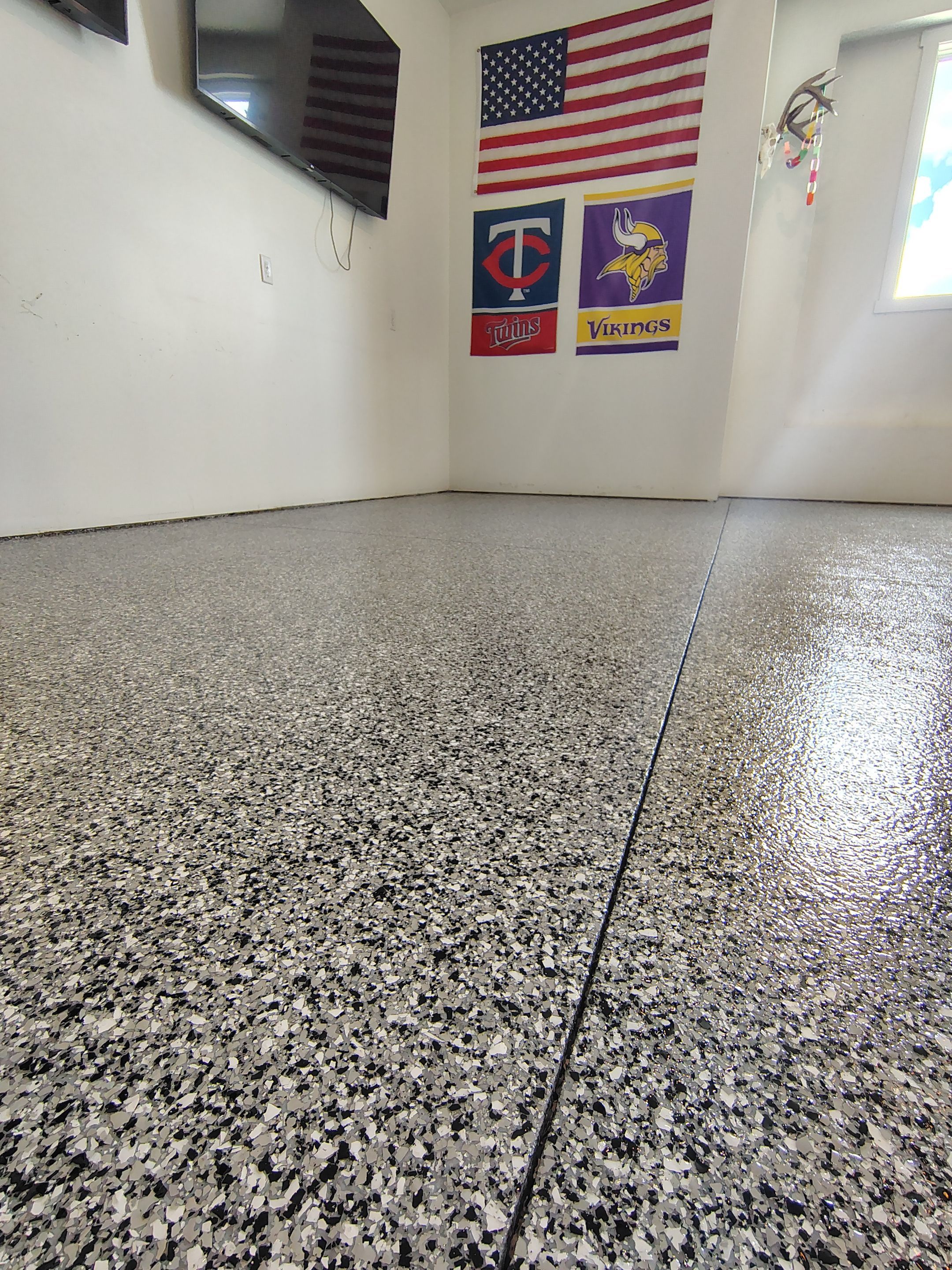 Dell Rapids Multi-Car Garage Concrete Floor Coating and Repair by Select Painting, Coatings & Garage Cabinets