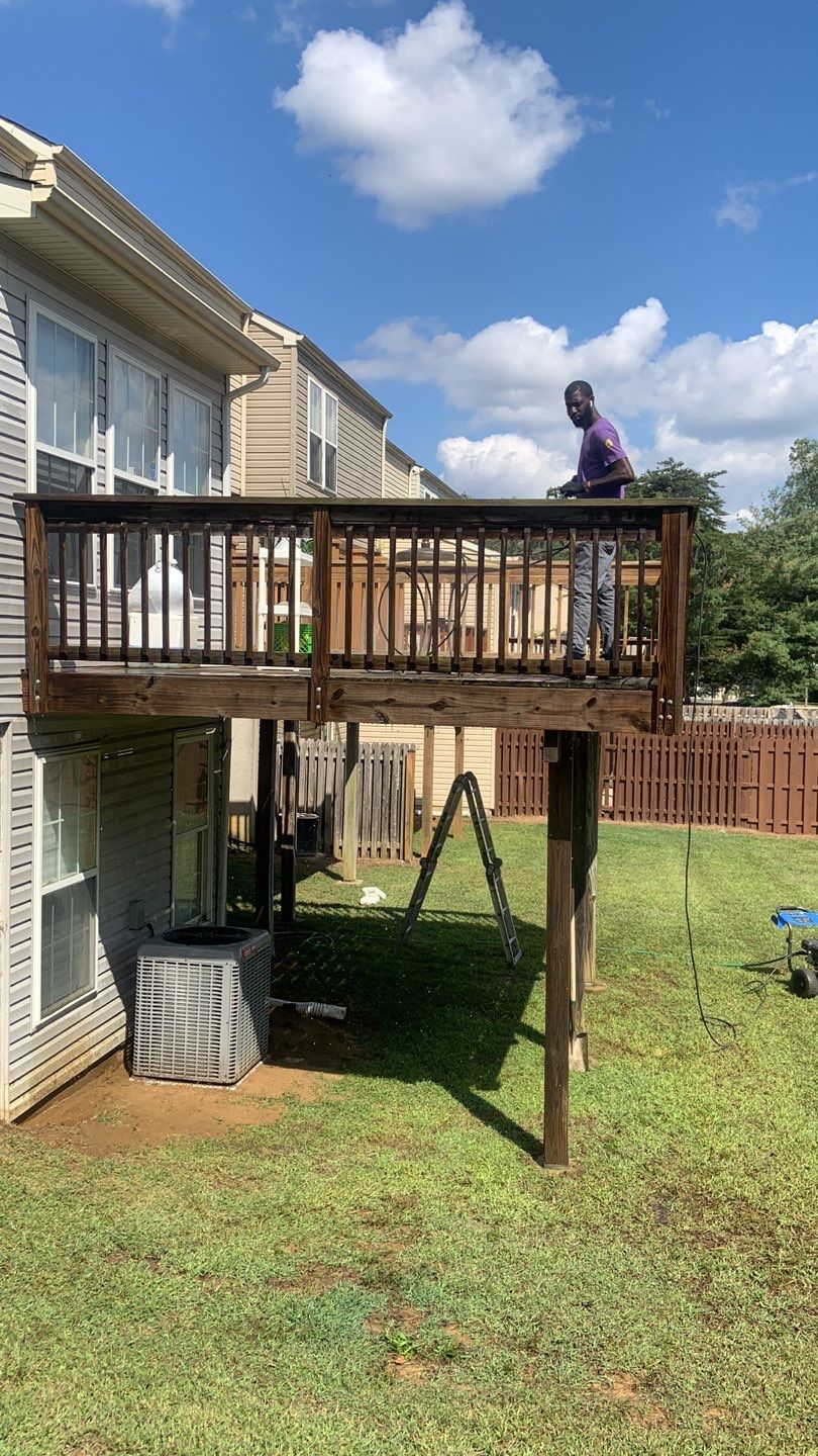 Deck Refinishing using Powerwasher by A1 NERDY HOMES LLC