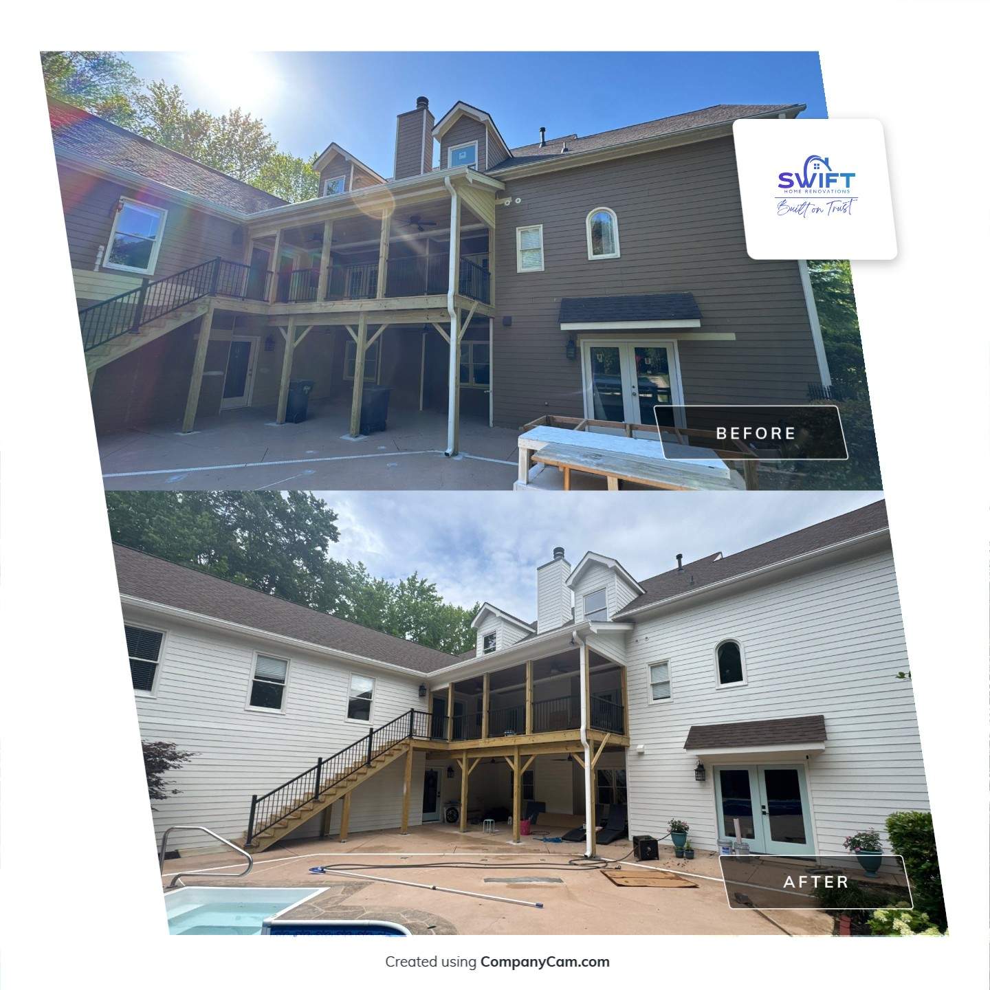 Full Exterior Painting and Siding Update in Powder Springs, Georgia by Swift Home Renovations