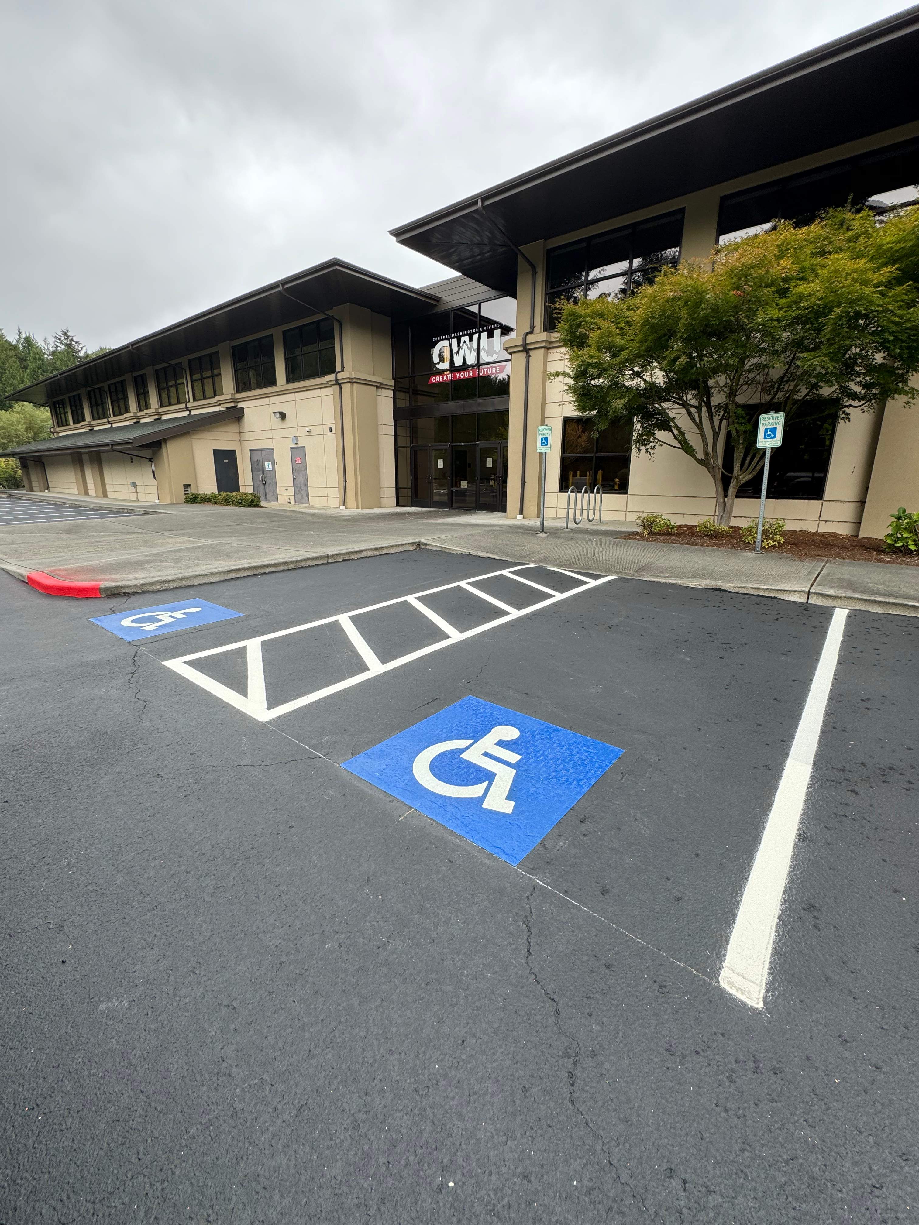 Central Washington University (CWU) Parking Lot Sealcoating & Striping  by Jireh Asphalt & Concrete Inc 