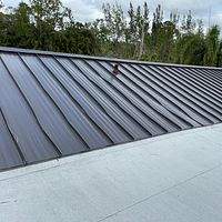 24ga 1.5" Mechanical Seam Dark Bronze by Total Roofing System The Metal Roof Experts
