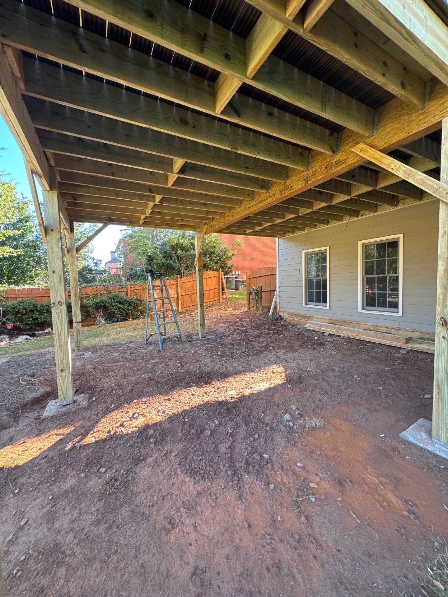 Custom Composite Deck and Covered Gabled Porch in Marietta by Swift Home Renovations