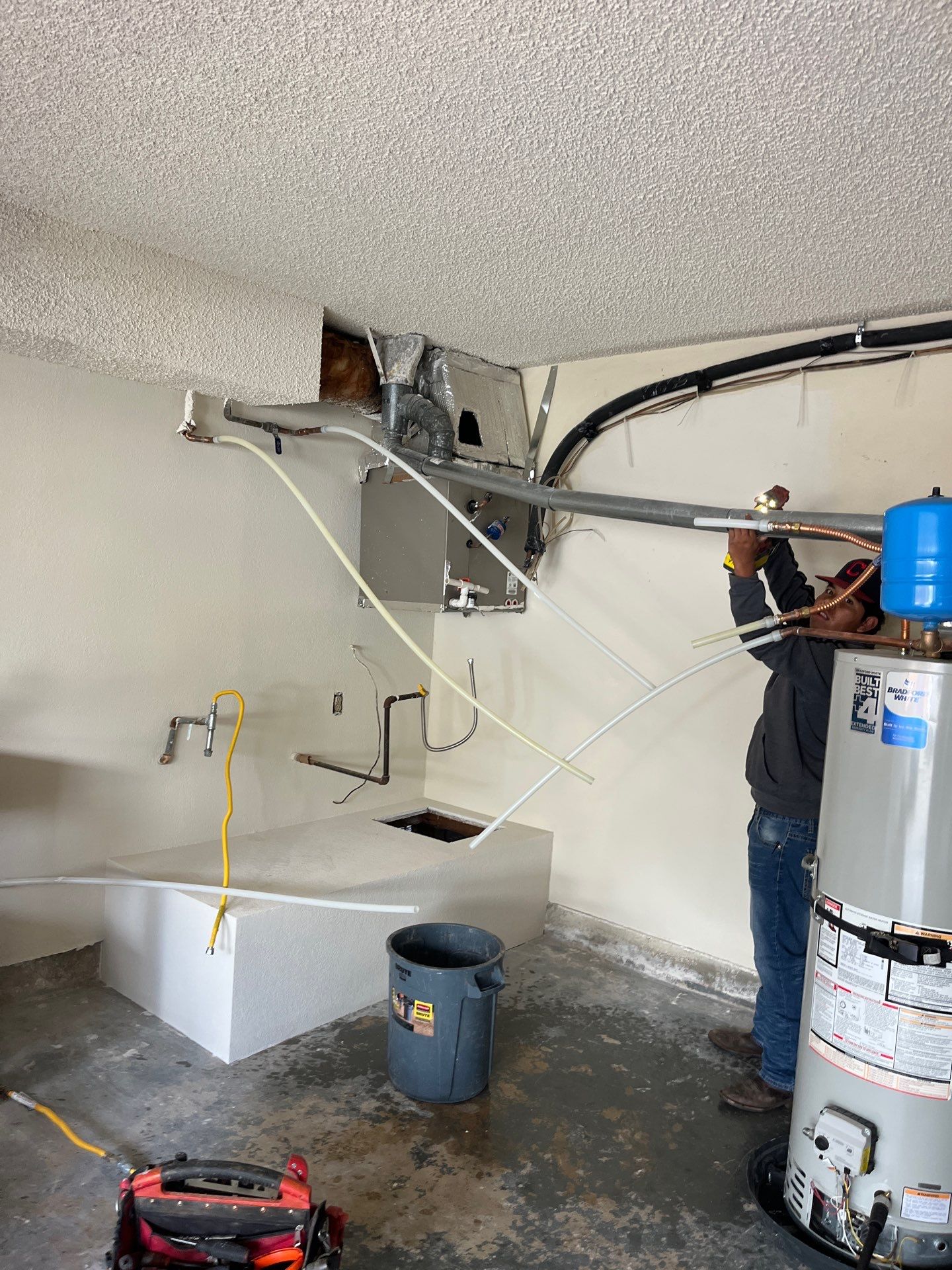 Installed New Piping for Water Heater. by Us Plumbing