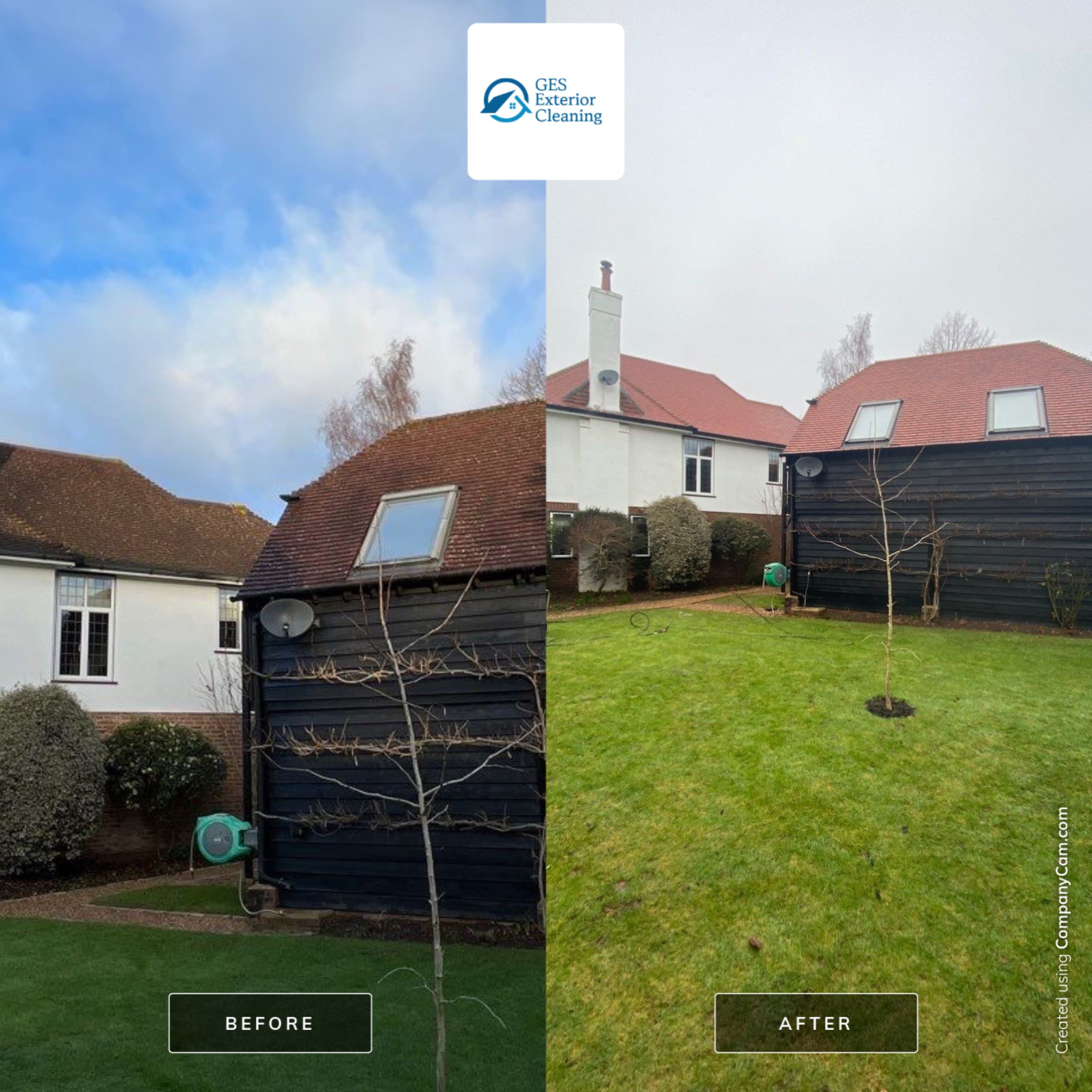 Roof Cleaning using Honda 15lpm Low Pressure Washing Machine by Ges Exterior Cleaning ltd