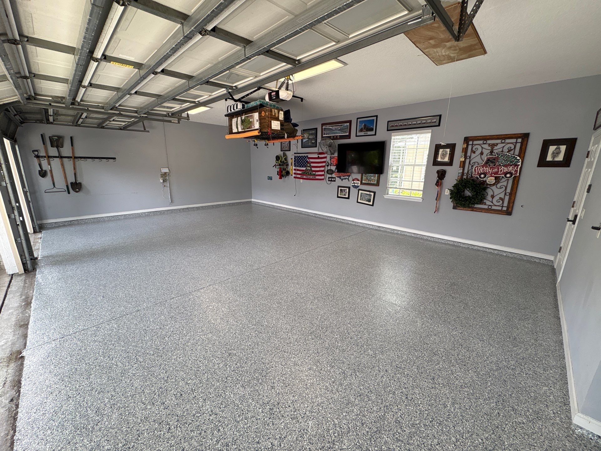 Custom Garage Floor Epoxy Coating in Fish Hawk, Florida by Performance Floors & Coating
