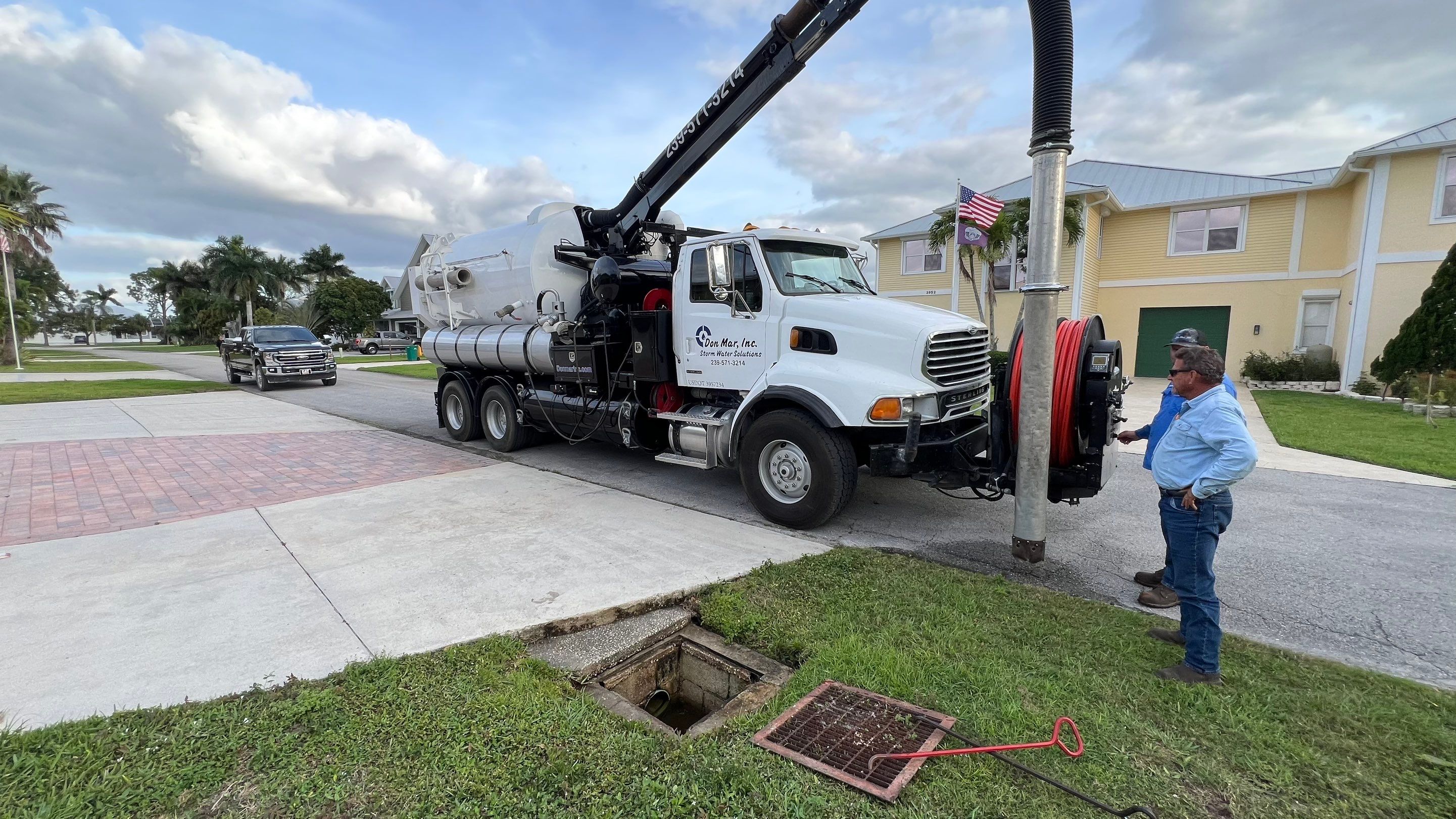 Naples Private Airport Community Catch Basin Cleaning by APS Power & Water