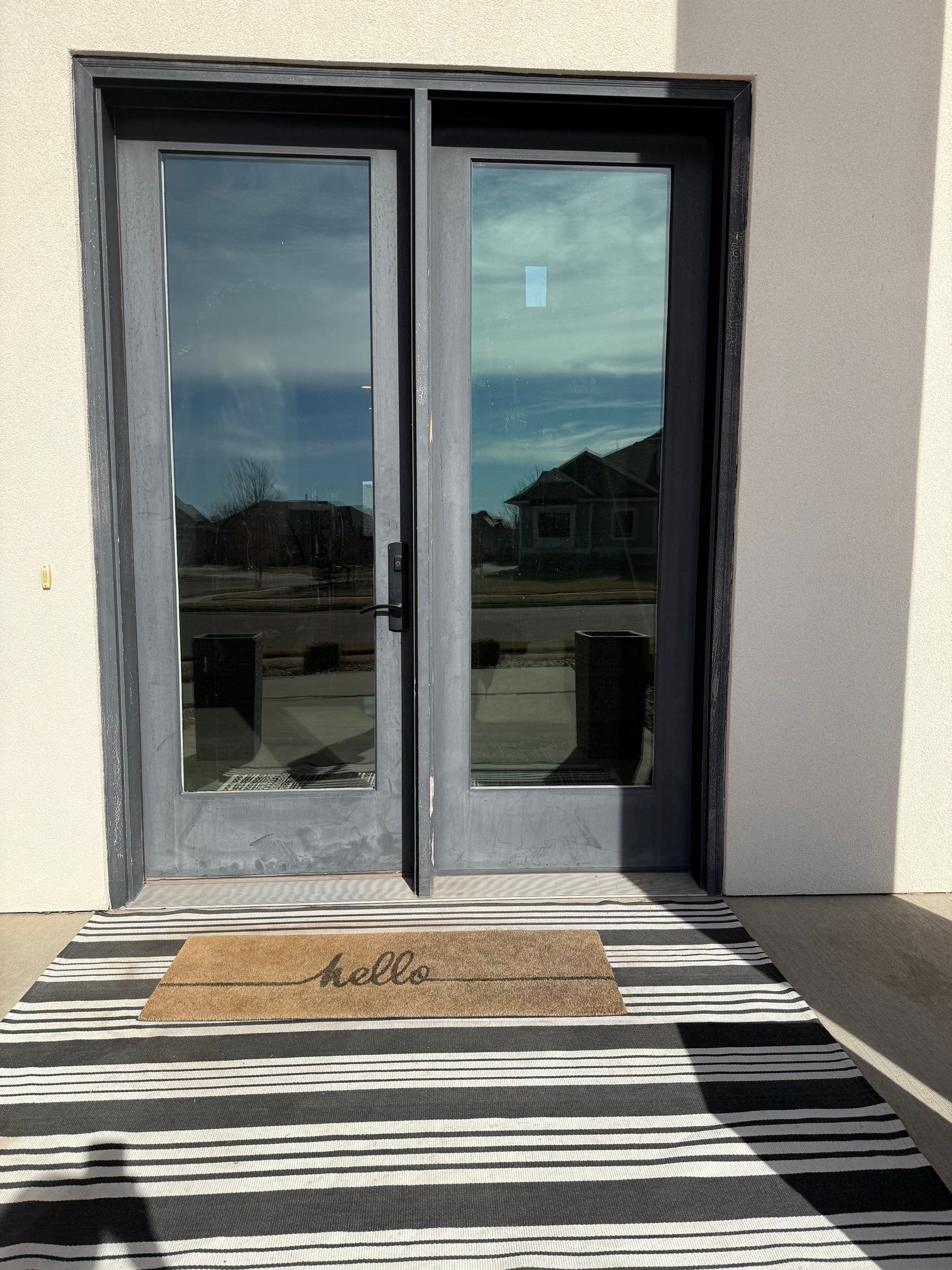 Modern Residential Exterior Painting and Door Refinishing in Sioux Falls by Select Painting, Coatings & Garage Cabinets