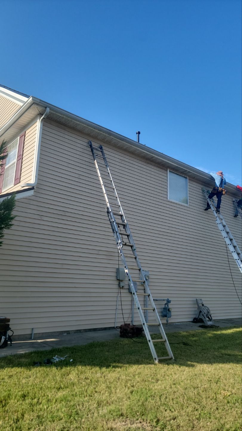 Roof and gutters replacement by hail and wind damage by Just Brilliant Restoration JBR