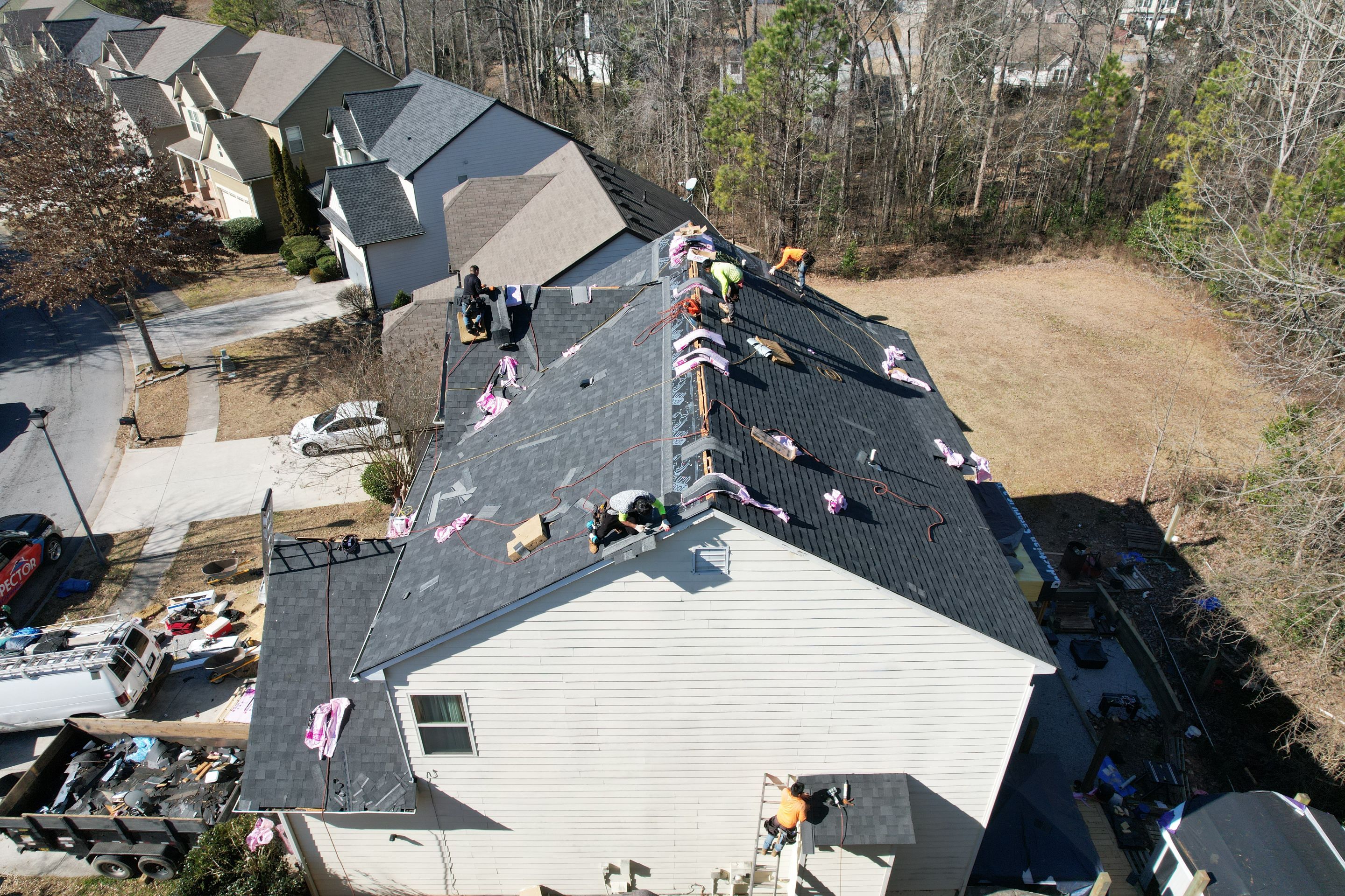 Residential Roofing Installation using Owens Corning by Inspector Roofing and Restoration