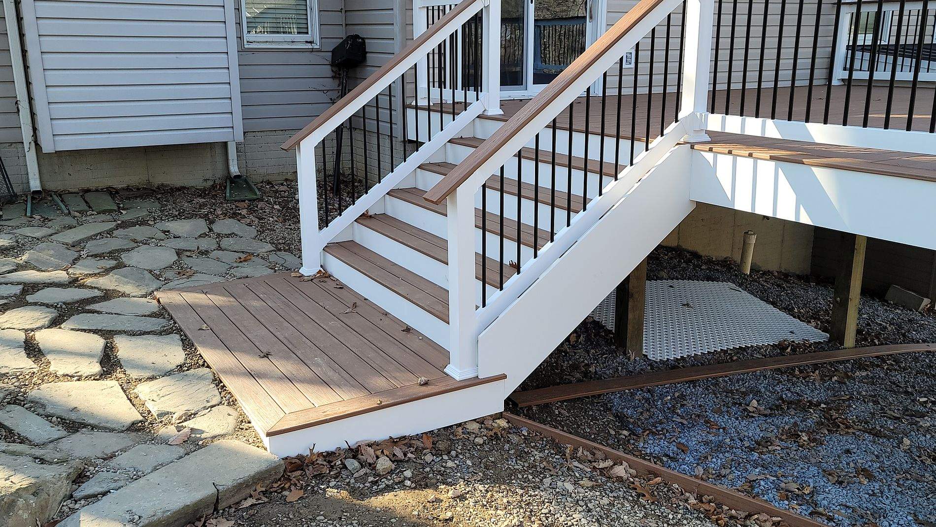 Rebuild deck, exterior wall repair and sliding glass door by Roof Right Inc