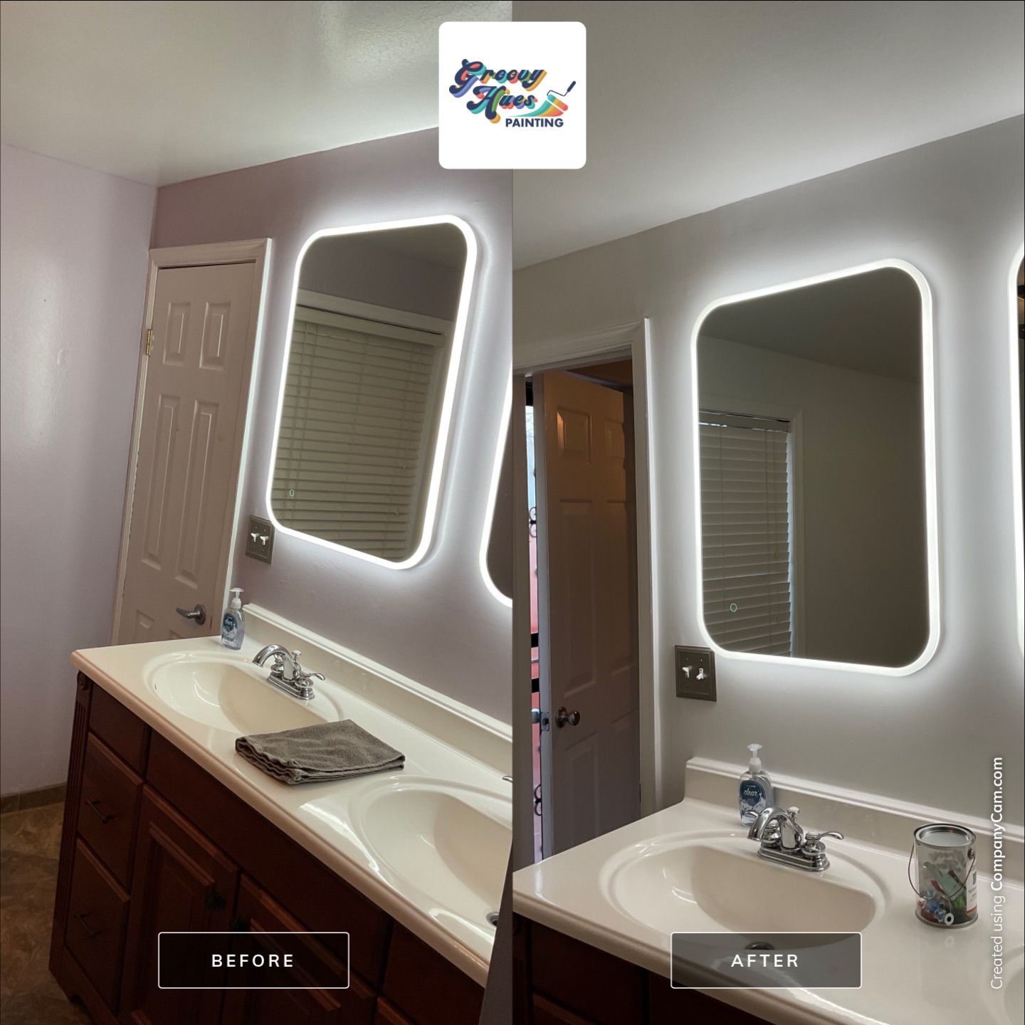 Light Filled Living Spaces and Stairwell Refresh by Groovy Hues