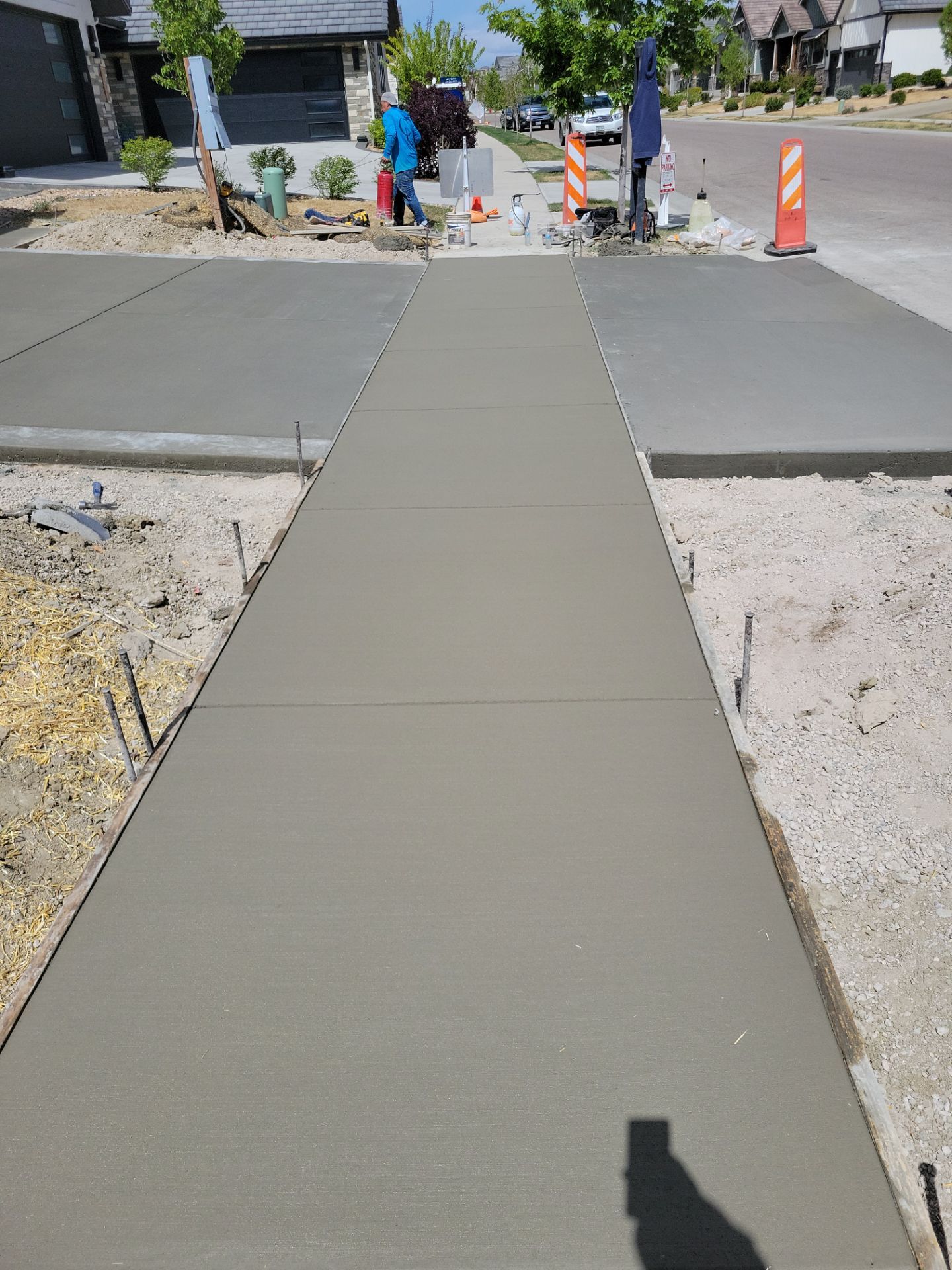 Stamped Concrete Patio and Custom Walkway Installation in Berthoud, Colorado by Center Line Concrete