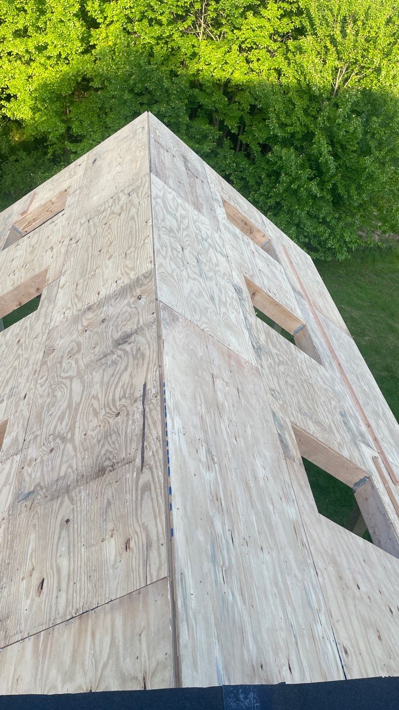 New Deck with A-Frame Style Roof by deck guardian