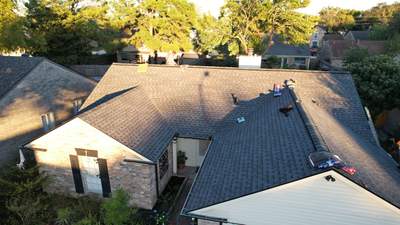 Tan Architectural Shingle Roof Replacement — Houston, TX