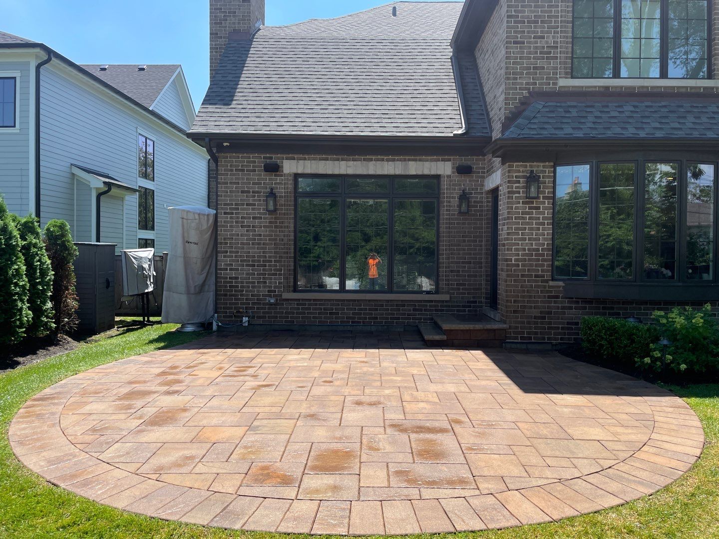 Brick paver clean, sand and seal by Northern Power Washing LLC.