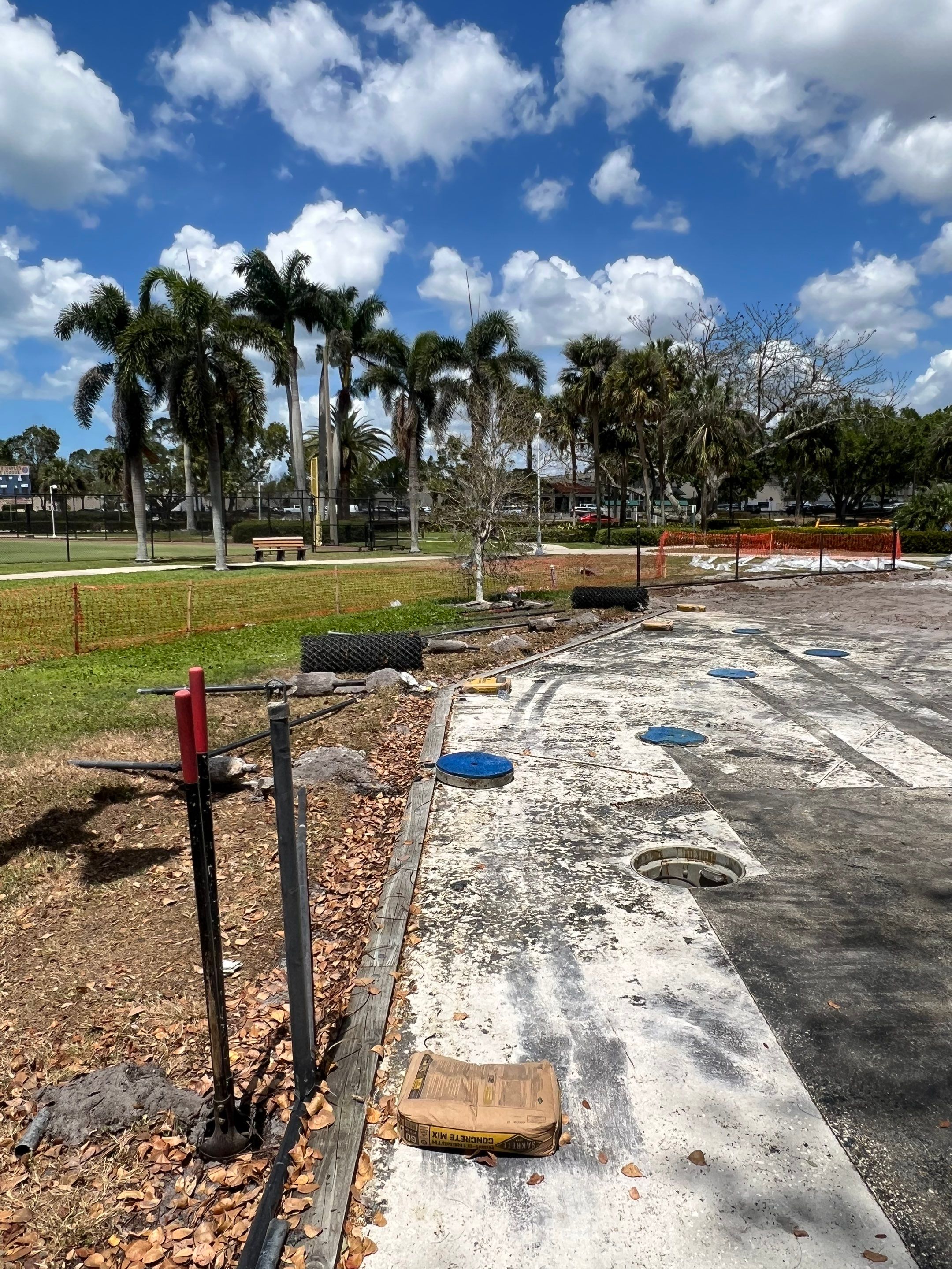 Vinyl Coated Chain-link fence for the City of Naples around Fleischmann Park Playground.  by Asap fence and gates, LLC