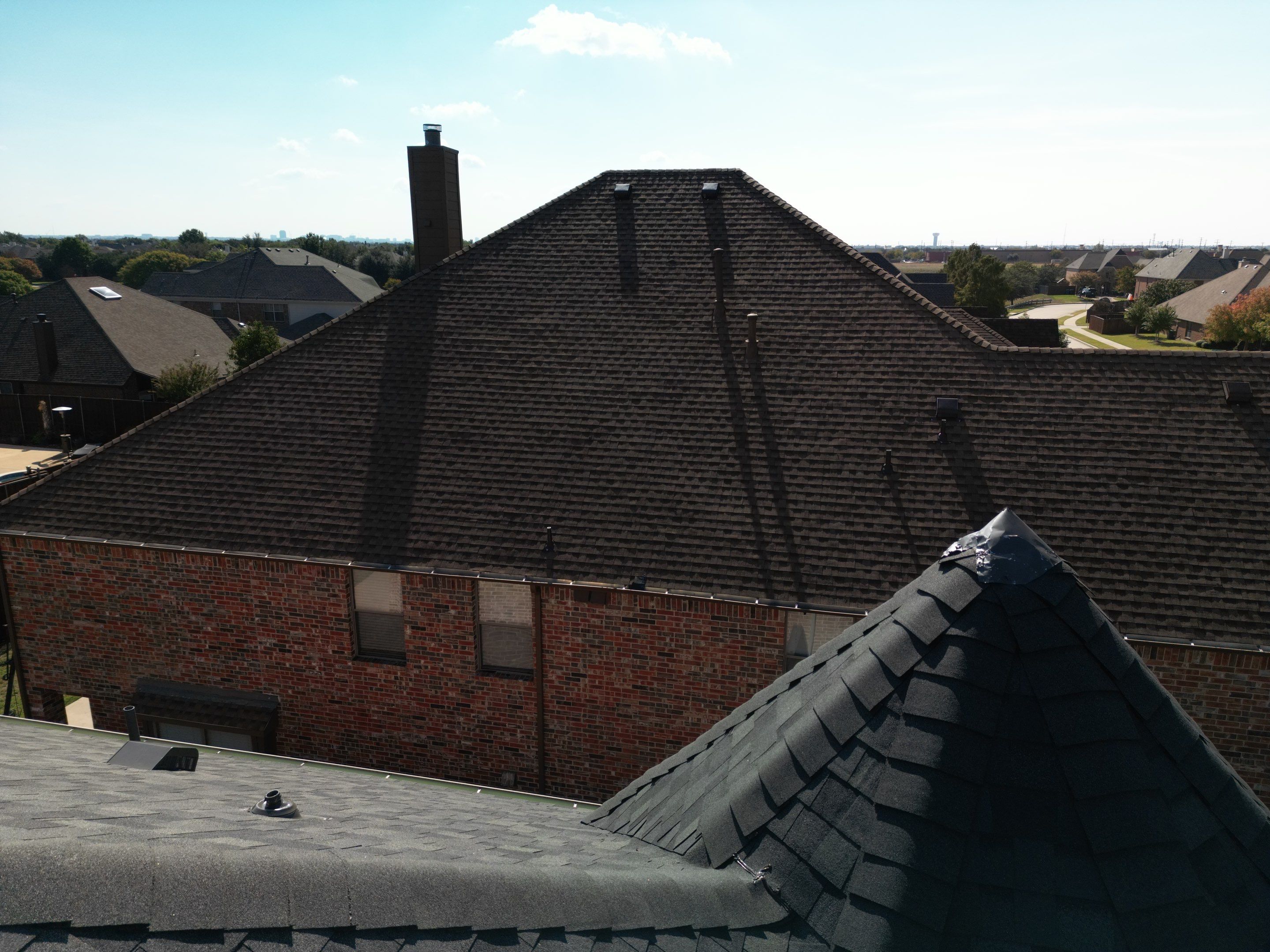 Storm Roof Damage Replacement in Frisco by First United Roofing & Construction