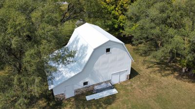 Residential Barn Roofing Install - 26 Gauge G-Rib Metal - Color bright White 