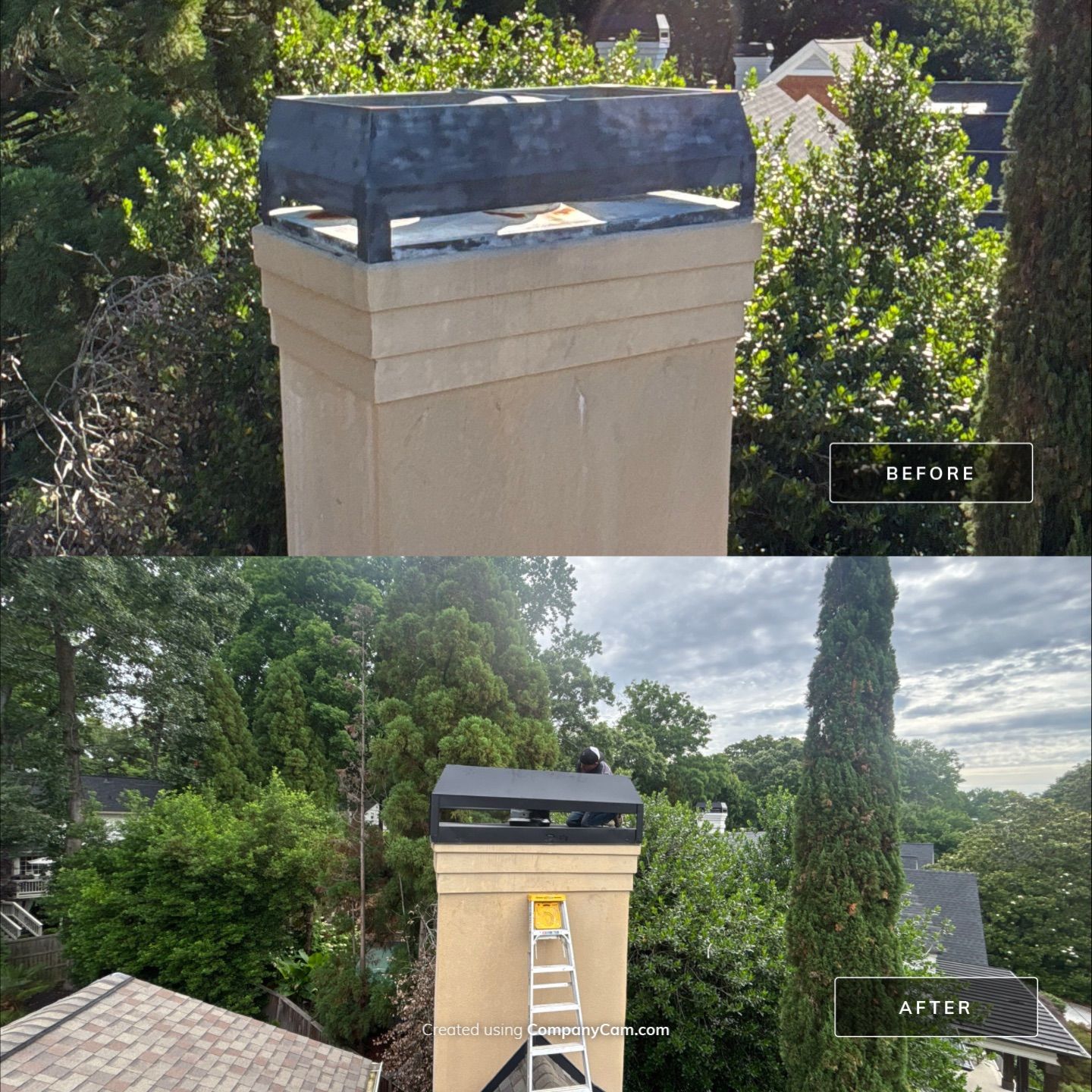 Replace Chimney cap by Deerfield Roofing LLC