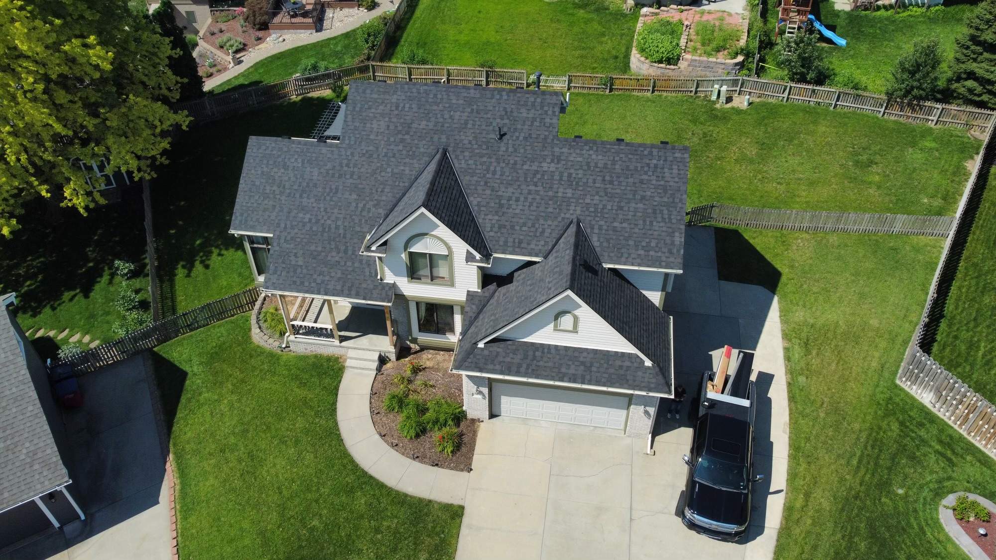 Residential Roofing Installation using IKO Nordic Glacier Impact Resistant Class 4 by Lightning Exteriors