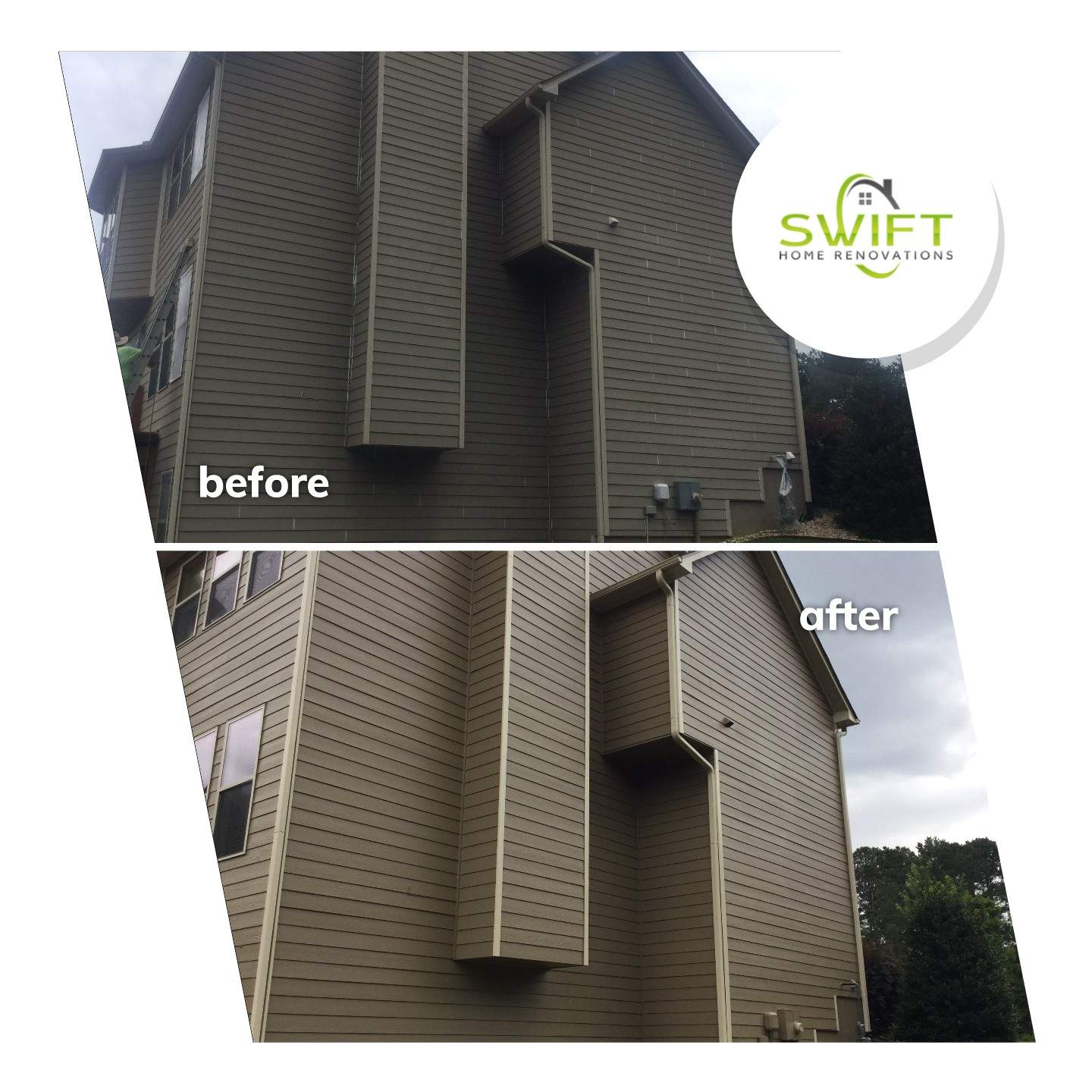 Full Exterior Siding and Trim Painting in Powder Springs by Swift Home Renovations