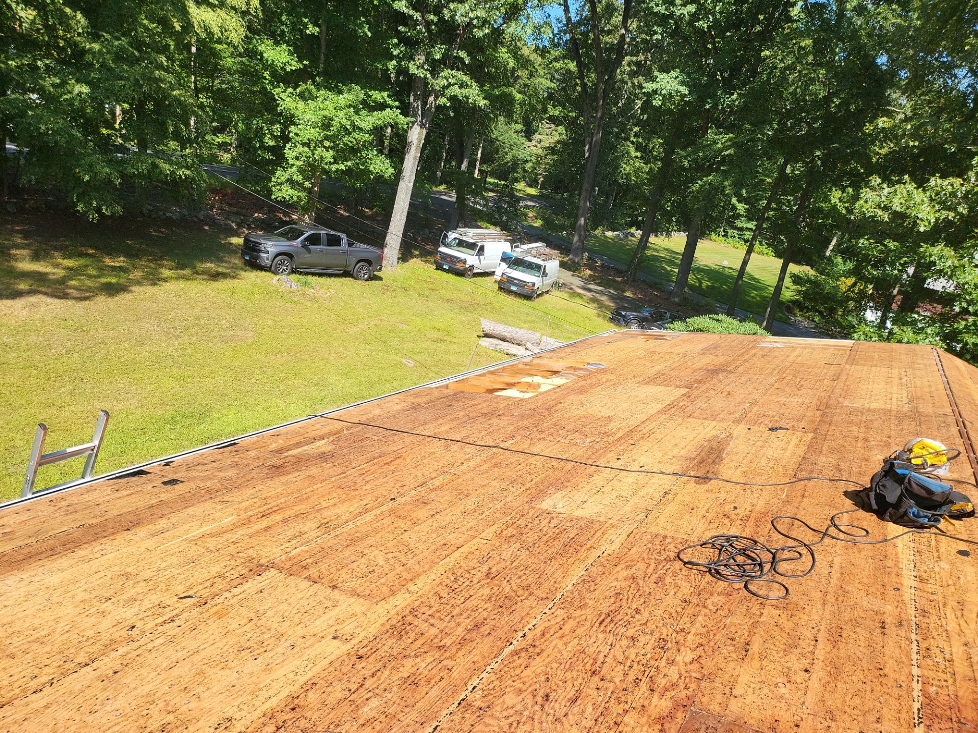 Commercial Roofing Installation using Owens Corning TruDefinition Duration AR - Harbor Blue by A Plus Exterior