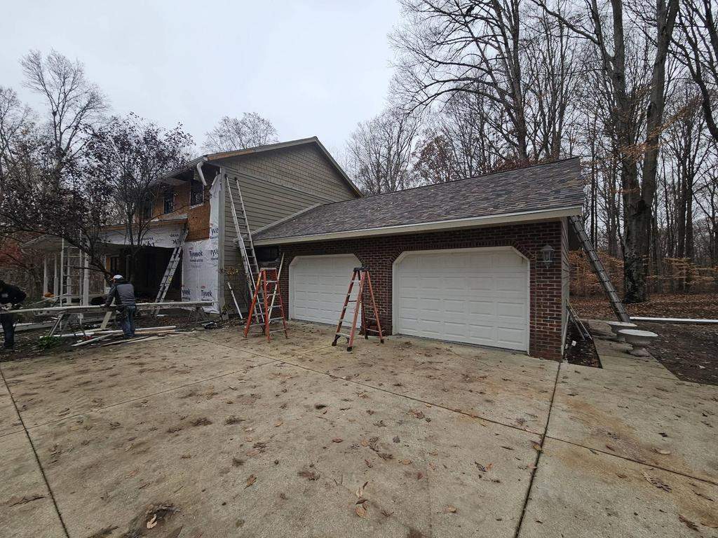 Siding Installation using Primed James Hardie & Straight Edge Shakes by Koontz Construction