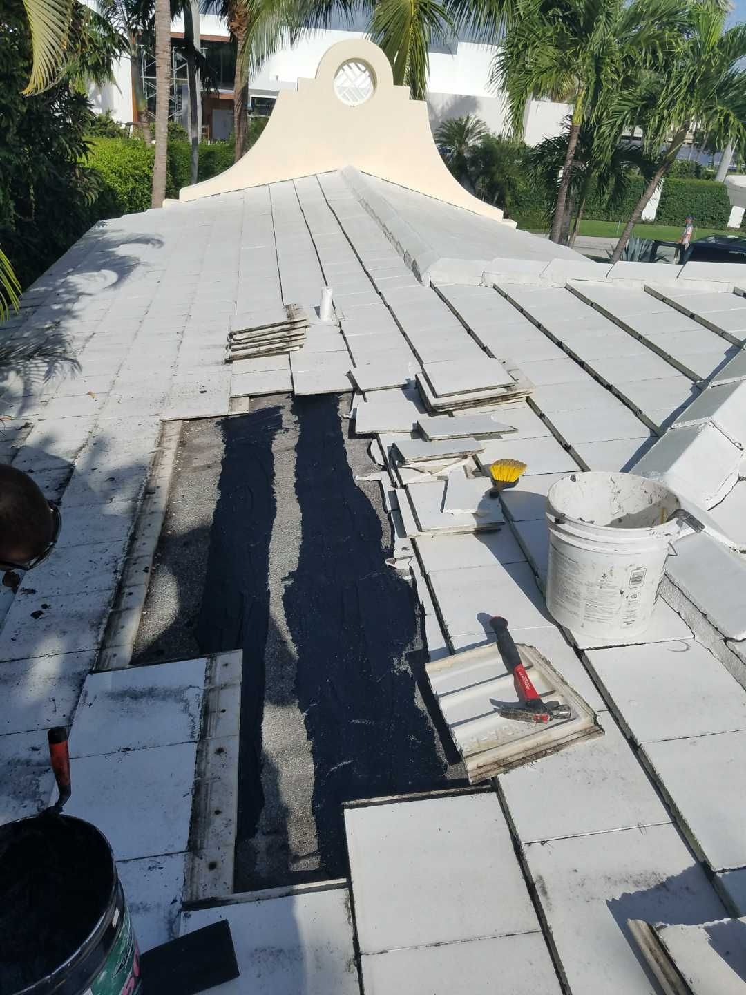 Concrete Tile Roof Repair and Plywood Decking Replacement in Boca Raton by Aastro Roofing