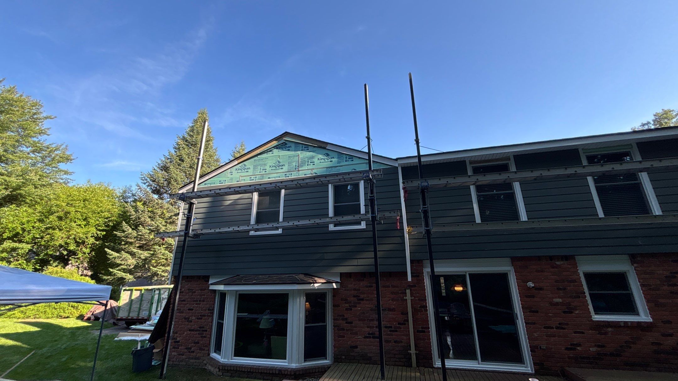 Siding Replacement using Alside Deep Moss by 180 Contractors