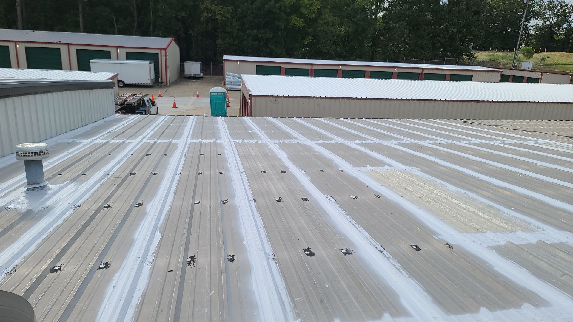 Commercial Metal Restoration System using Aldocoat Coatings by Hostetler Roofing