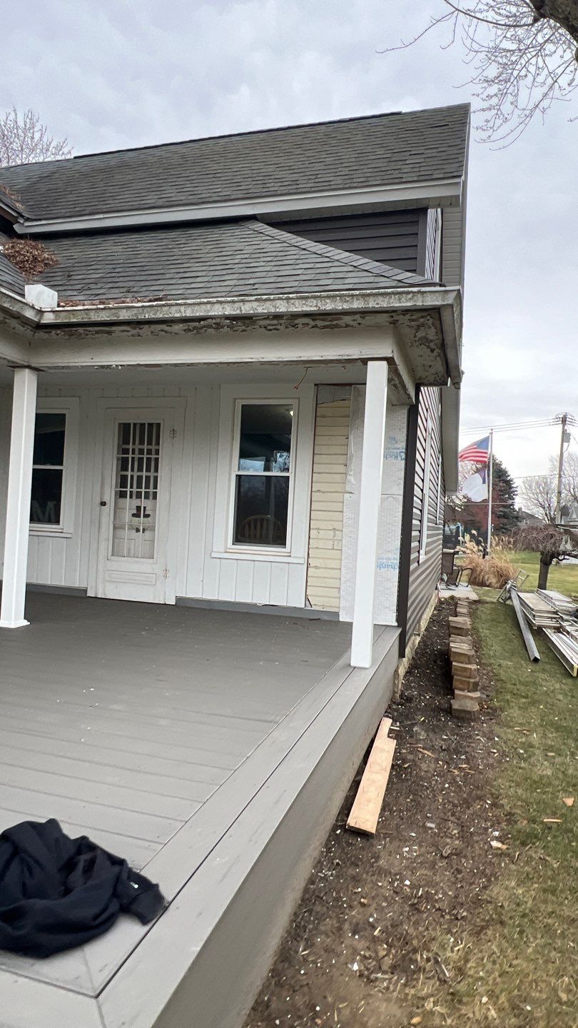 Residential fascia replacement using Exterior Portfolio 4.5 DL - Peppercorn by Nitro Roofing and Construction