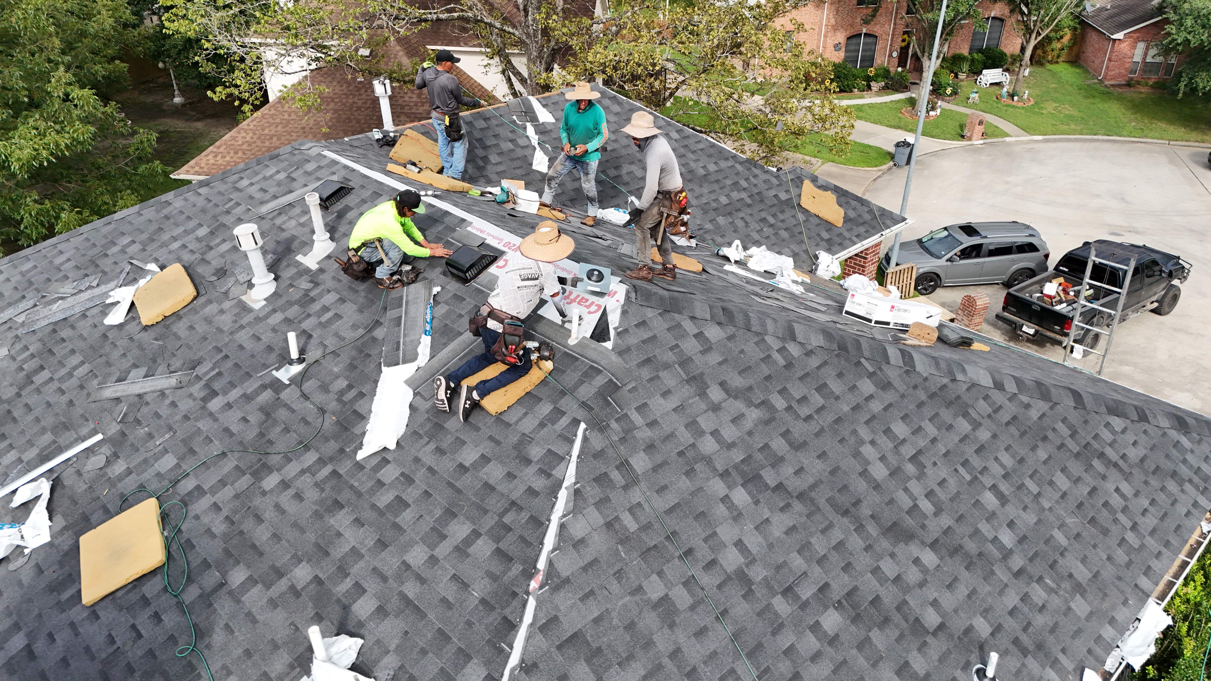 Charcoal Shingle Roof Replacement — North Houston, TX by PL Roofing & SB Roofing, LLC.