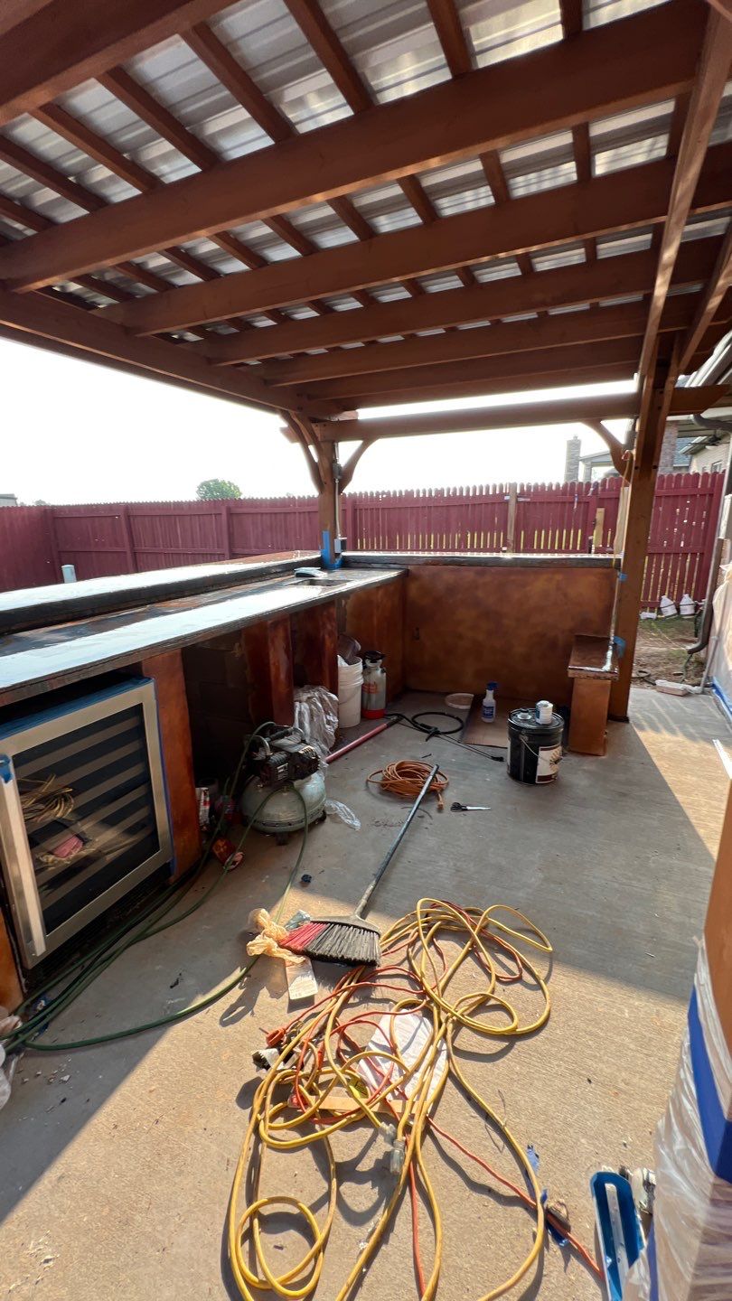 Outdoor kitchen by Clays Services Inc