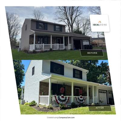 Vinyl Siding to James Hardie Arctic White with Midnight Black Trim