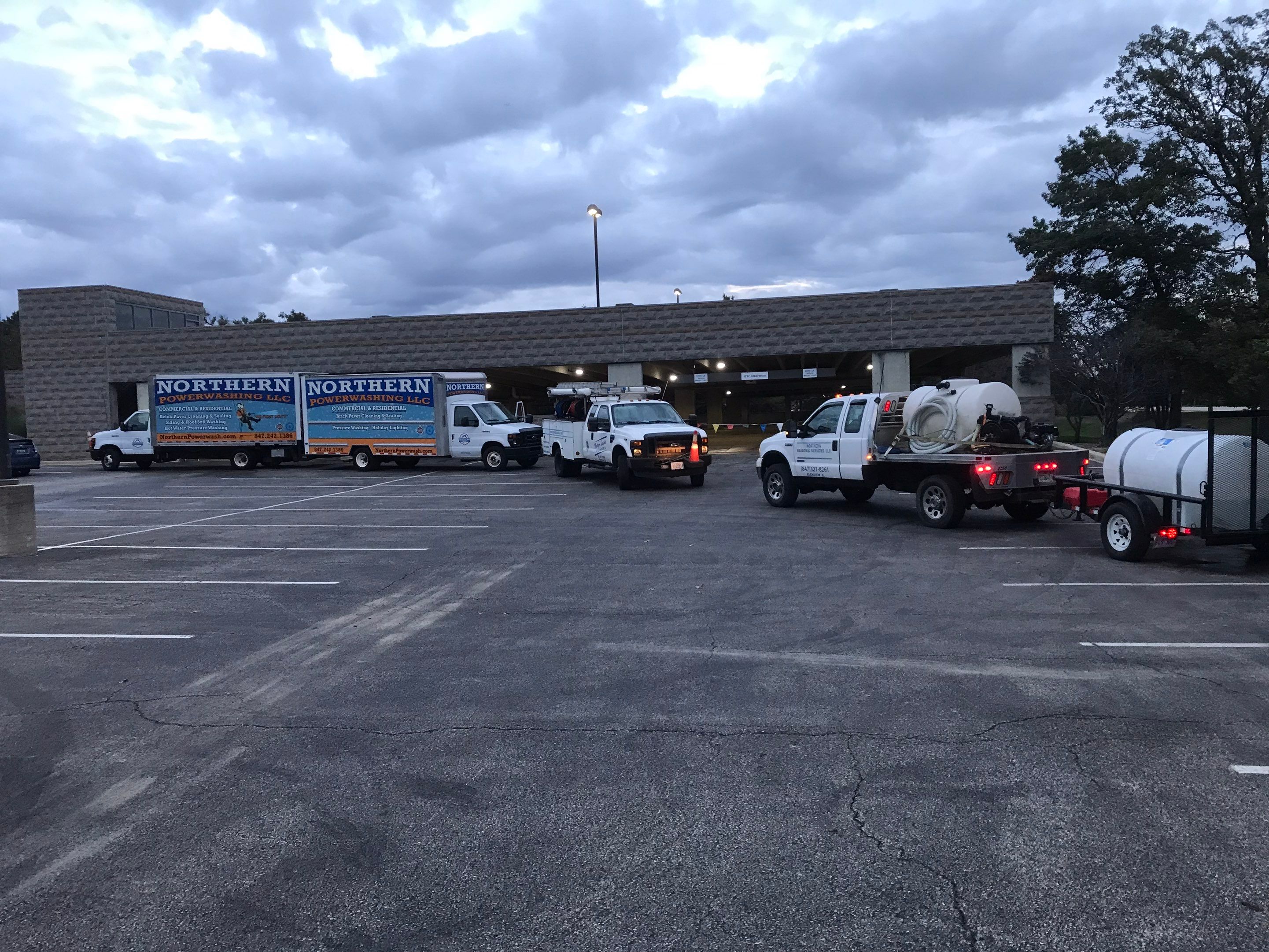 Downers Grove, Parking garage by Northern Power Washing LLC.